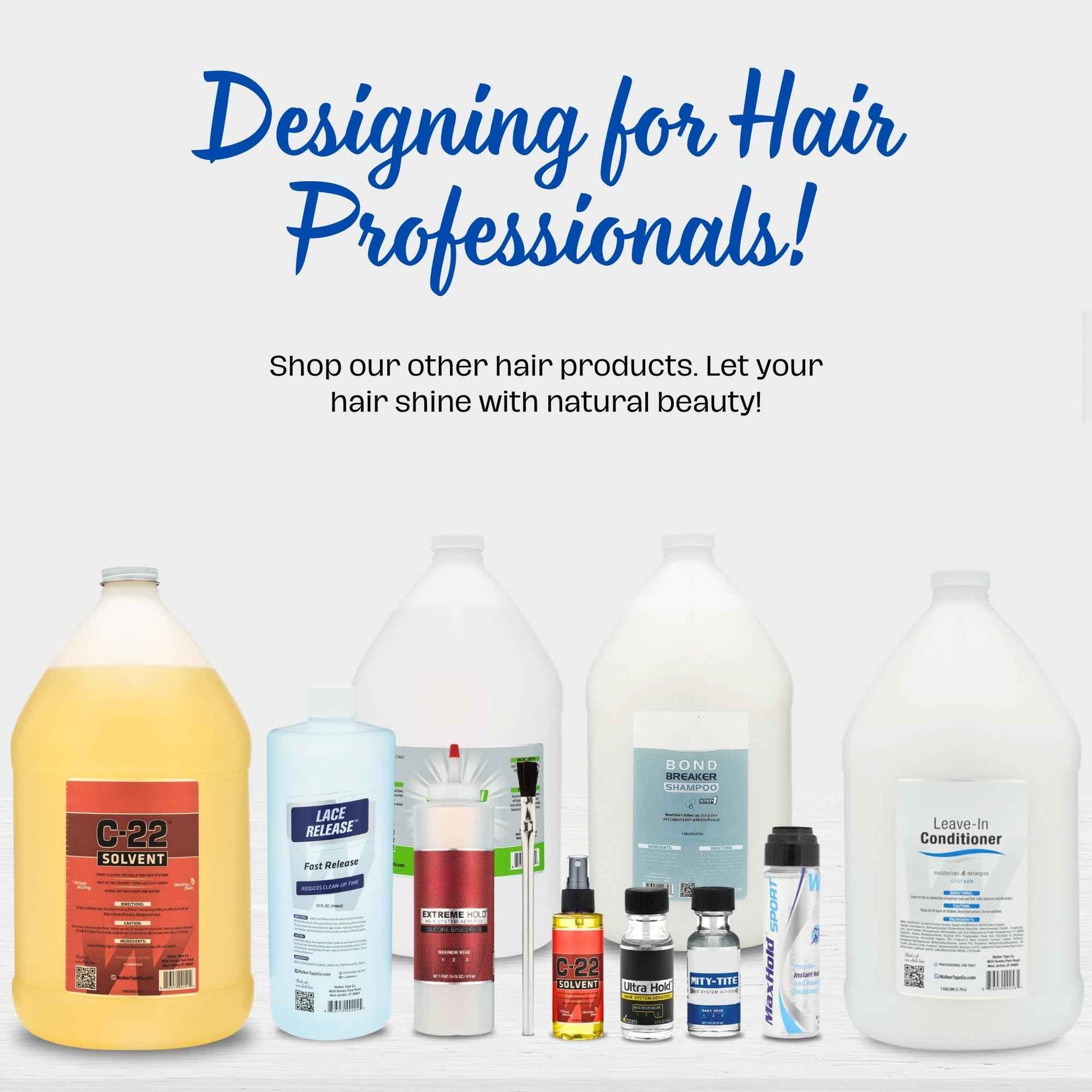 Walker Tape C22 Solvent Spray - Gentle Tape in Hair Extension Remover Solution for Womens Wigs - Tape In Hair Extensions, Wigs & Accessories - Fast Acting & Gentle on Skin Lace Glue Remover Spray 4 oz