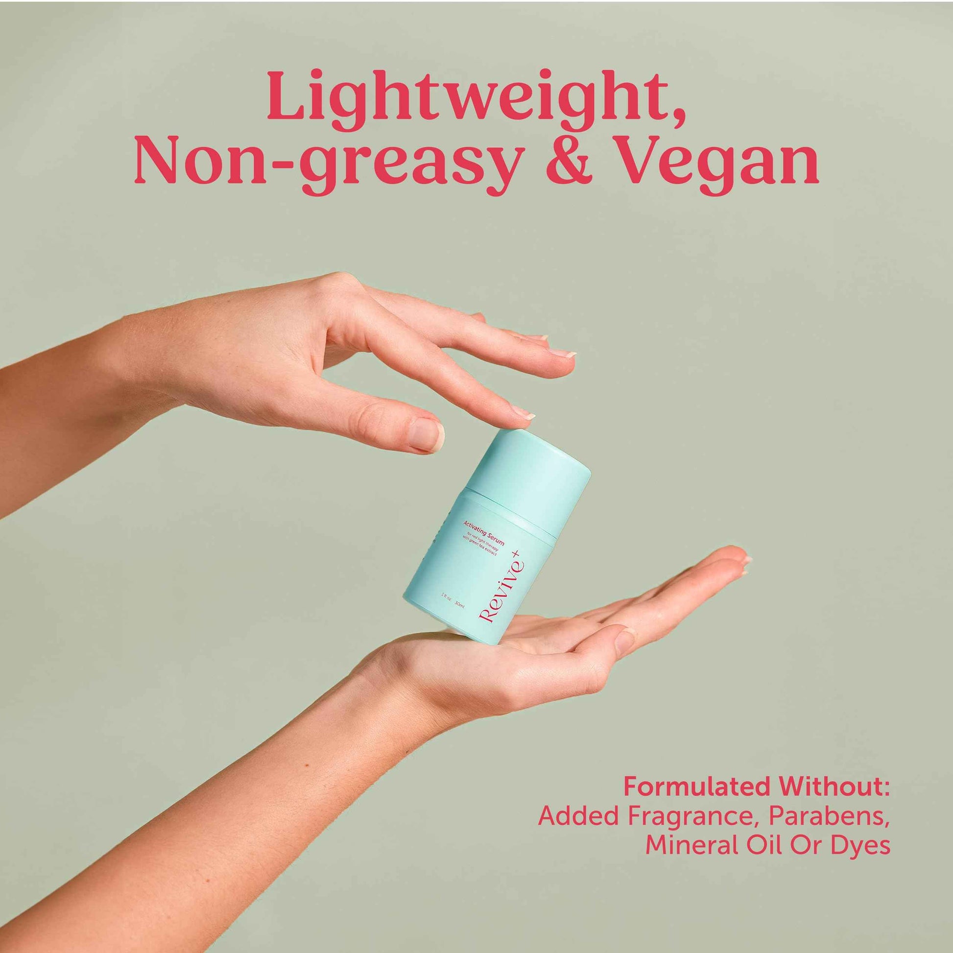 Red Light Therapy Activation Serum - Amplify Effects & Reduce Wrinkles with Hydrating Serum for Face - Green Tea Serum - Hydrating Face Serum Skin Care Routine - Hyaluronic Acid Serum for Face - 1oz