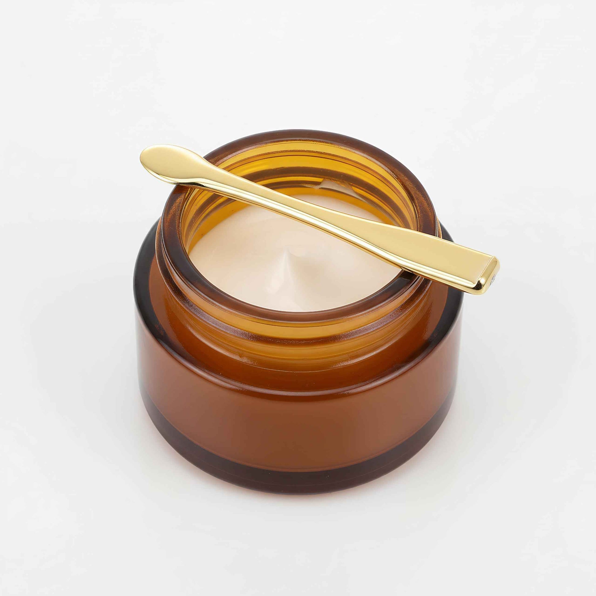 FOMIYES 50 pcs eye cream spatula face cream spoon gold mask plastic scoops mask ygienic Plastic Spatulas for Skincare, Travel-Friendly & Easy to Clean, for Home Spa, Salon Use(Gold)