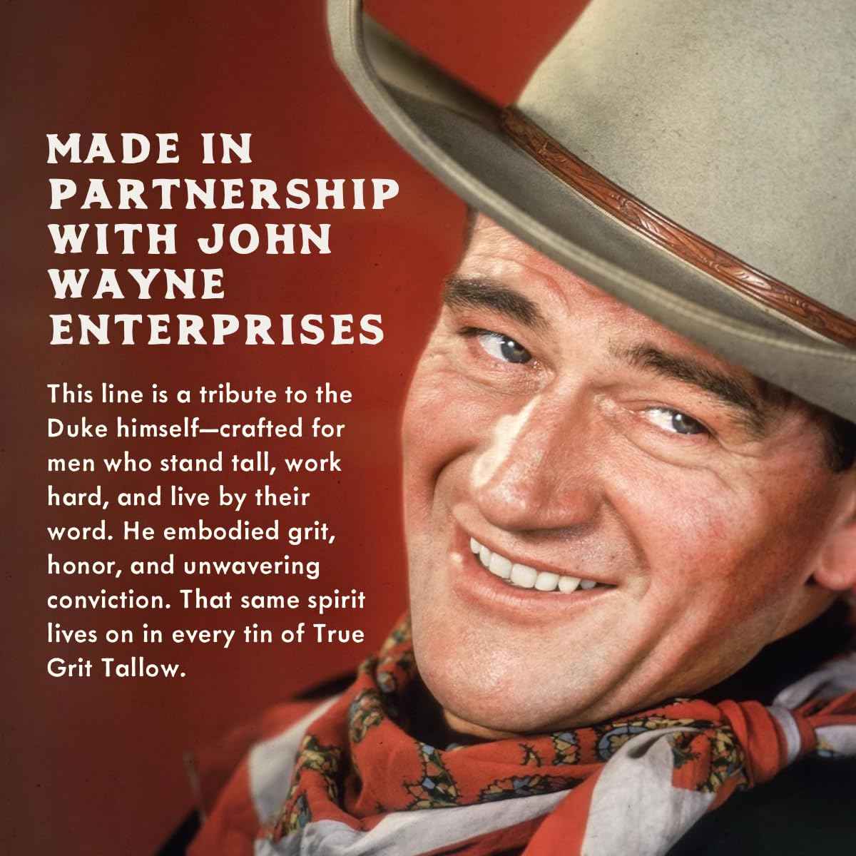 True Grit Tallow John Wayne Inspired Deep Moisture Tallow Salve – Herb-Infused Unscented – Essential Oil-Free Soothing Balm for Sensitive Skin – 2 oz