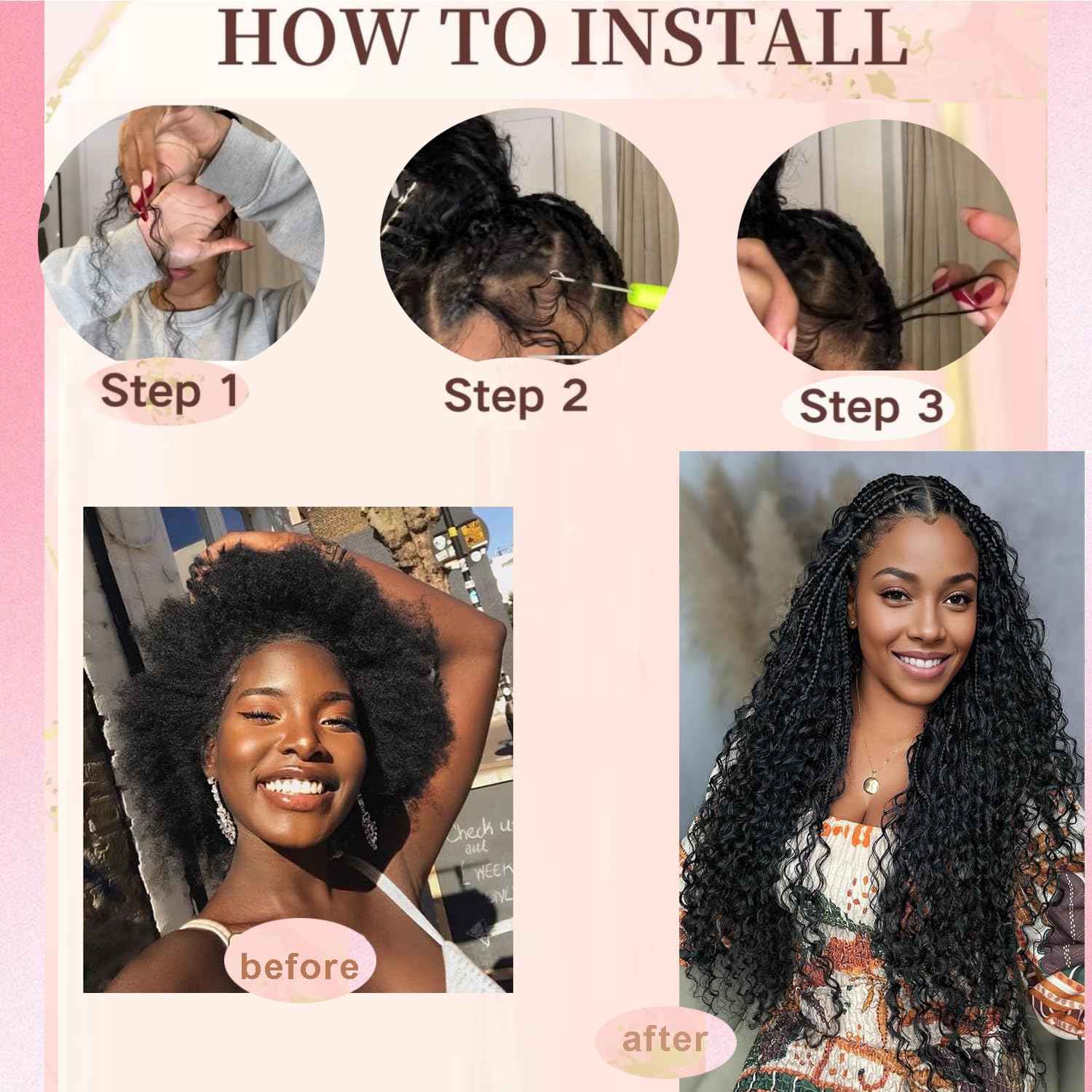 Chocolate Brown Human Braiding Hair For Boho Braids 4# 100g Deep Wave Bulk Human Hair for Braiding 12A No Weft Curly Human Hair Extensions Wet and Wavy Boho Hair for Braiding (4#-Deep Wave, 16 Inch)