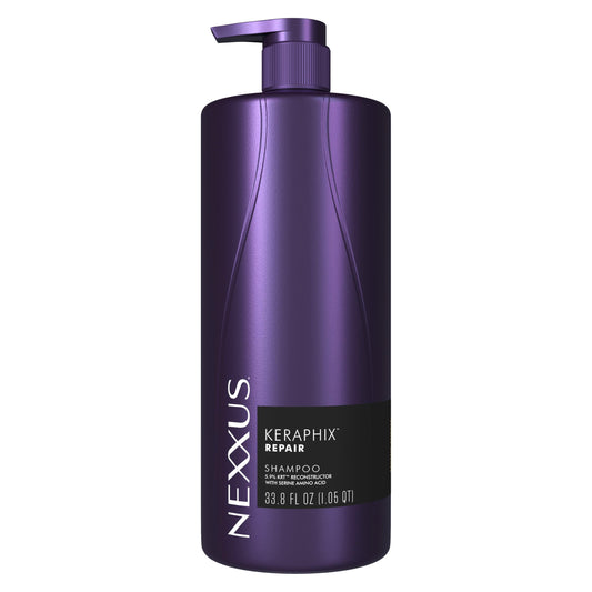 Nexxus Keraphix Shampoo With ProteinFusion for Damaged Hair Keratin Protein, Black Rice, Silicone-Free 33.8 oz