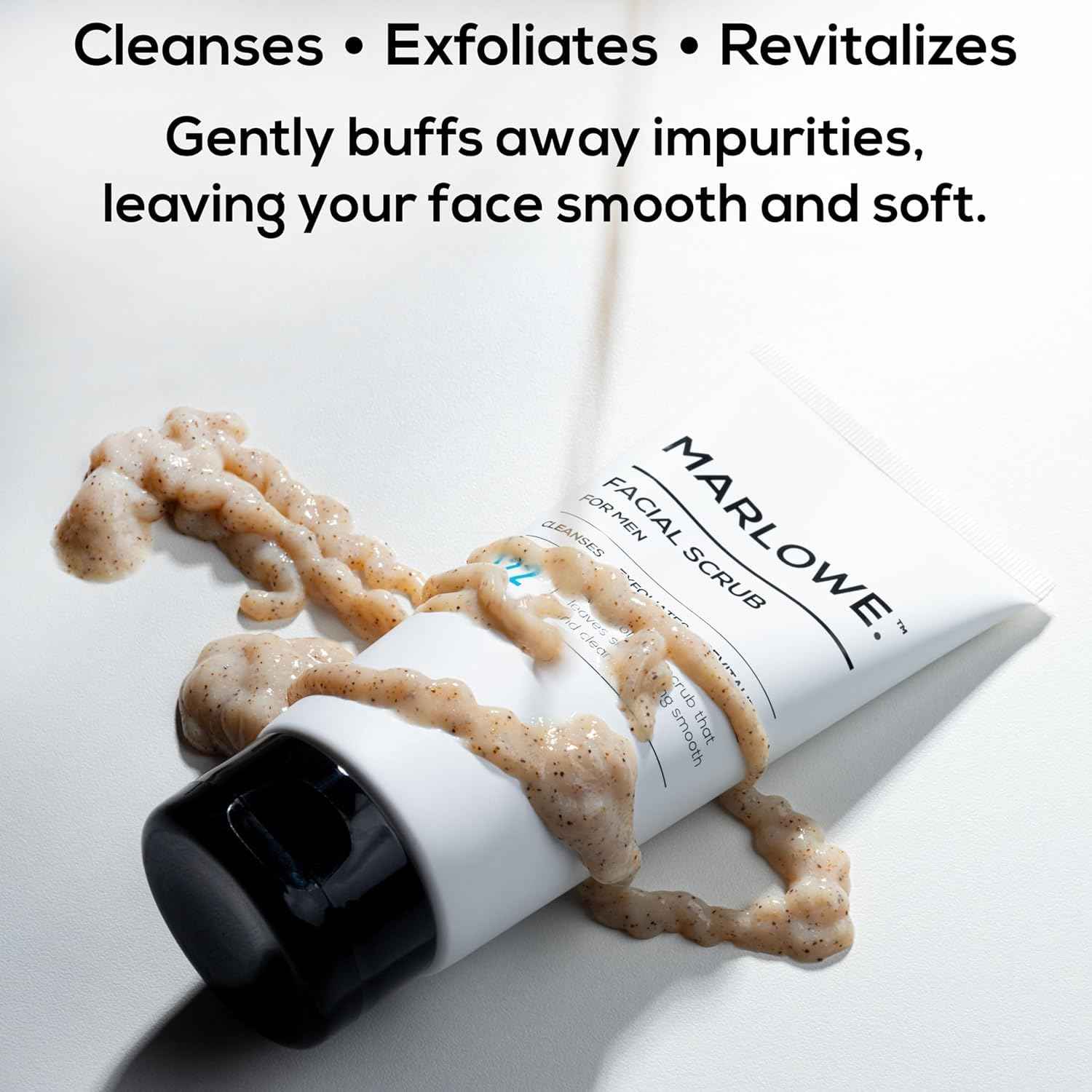 MARLOWE. Skin Care Set, No. 122 Facial Scrub 6 oz & No. 123 Facial Moisturizer 6 oz with Natural Extracts & Antioxidants, Cleanses, Exfoliates, Hydrates & Soothes