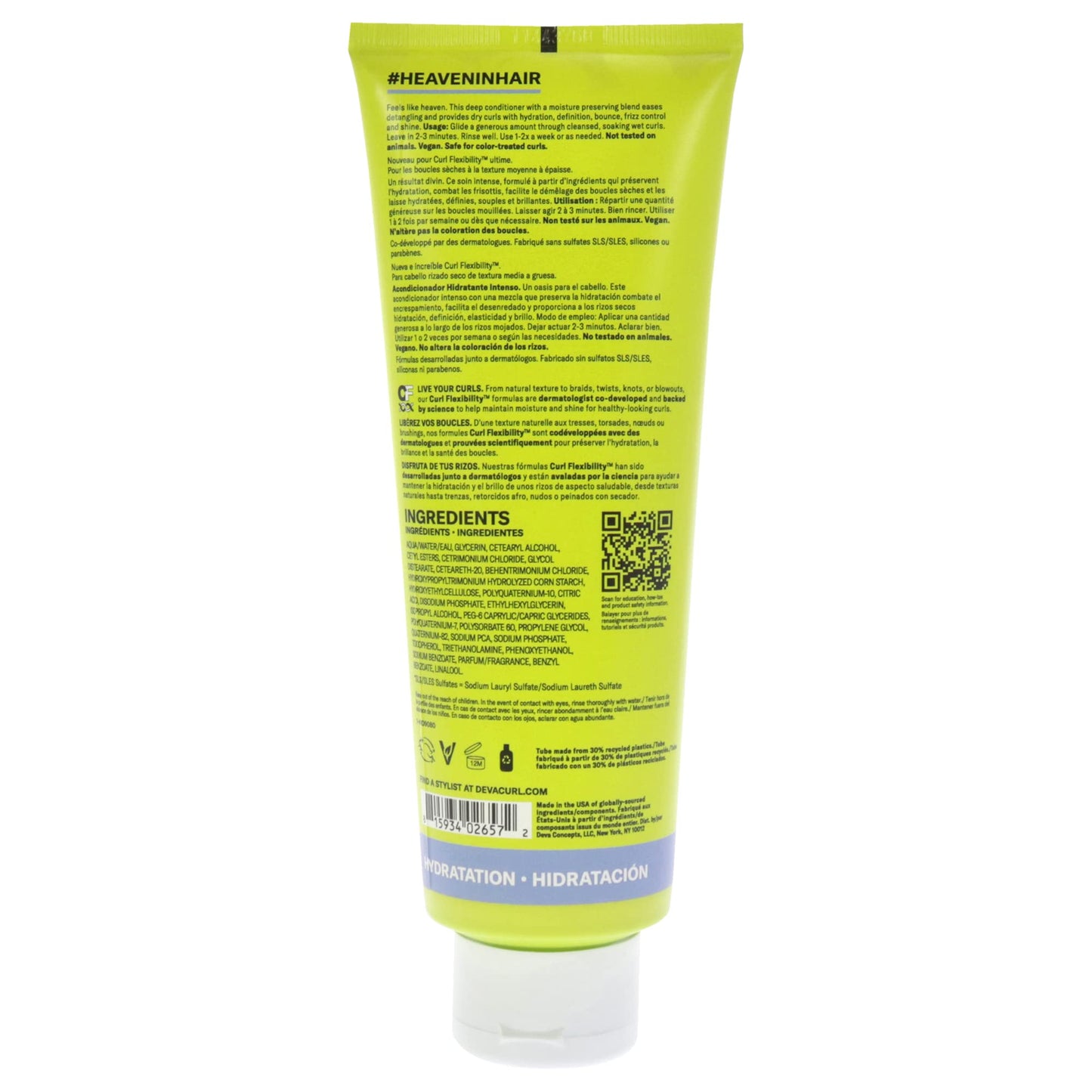 DevaCurl Heaven in Hair Moisturizing Deep Conditioner, Green Oasis, 8 fl. oz.