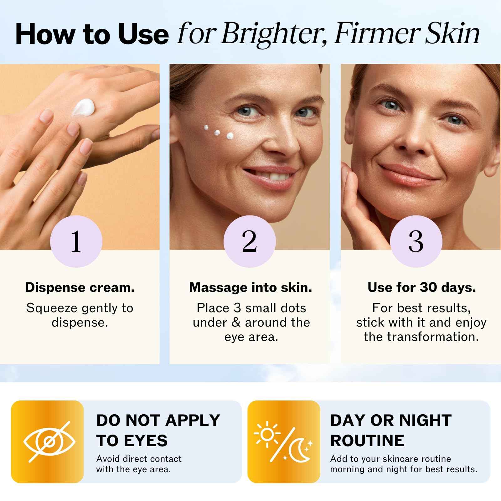 LilyAna Naturals Eye Cream for Dark Circles and Puffiness, Under Eye Cream for Wrinkles and Bags, Anti Aging - helps Improve Dryness; for Sensitive Skin - 1.7 oz - Made in USA