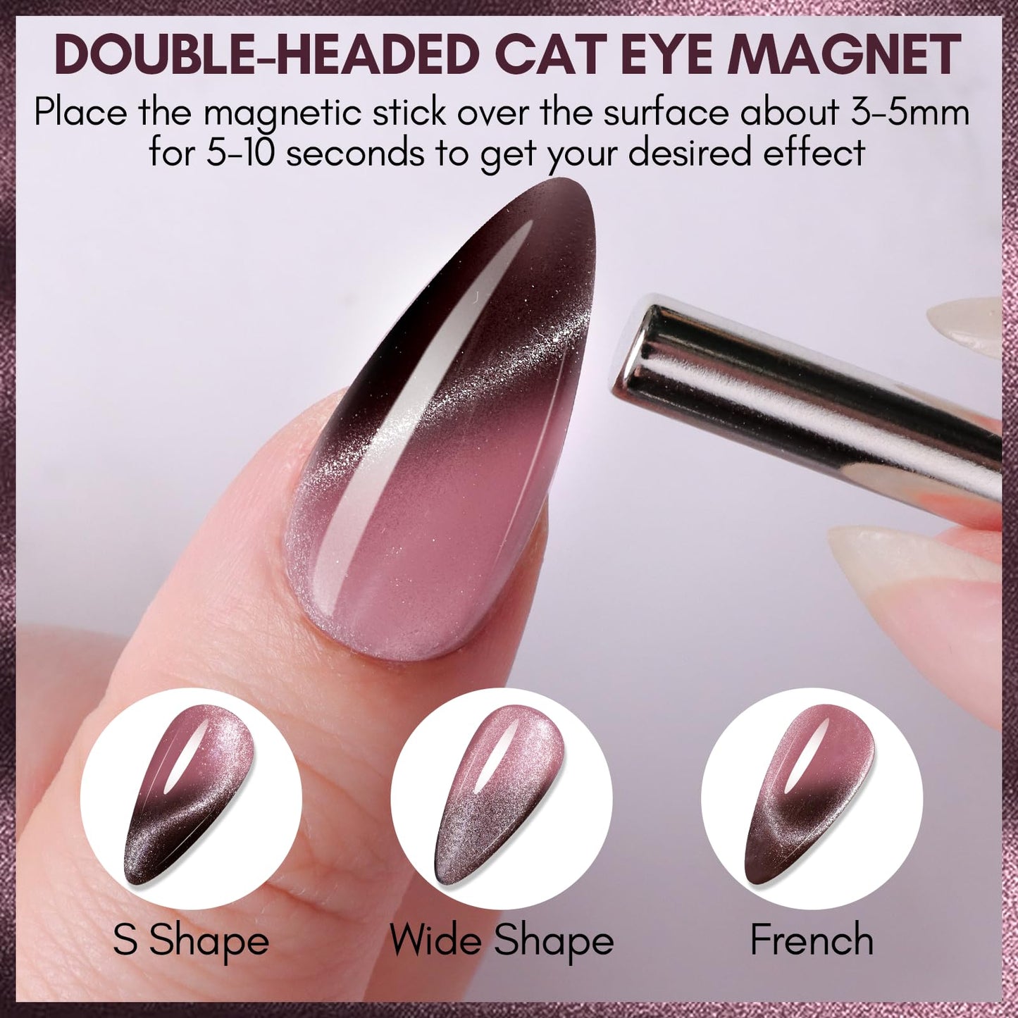 Makartt Cat Eye Gel Nail Polish - 10ML Reflective Glitter Gel Polish with Cat Eye Magnet for Nails Temperature Changing Magnetic Nail Polish Gel UV LED DIY Nail Art Salon Home Gift(Cocoa Blaze)