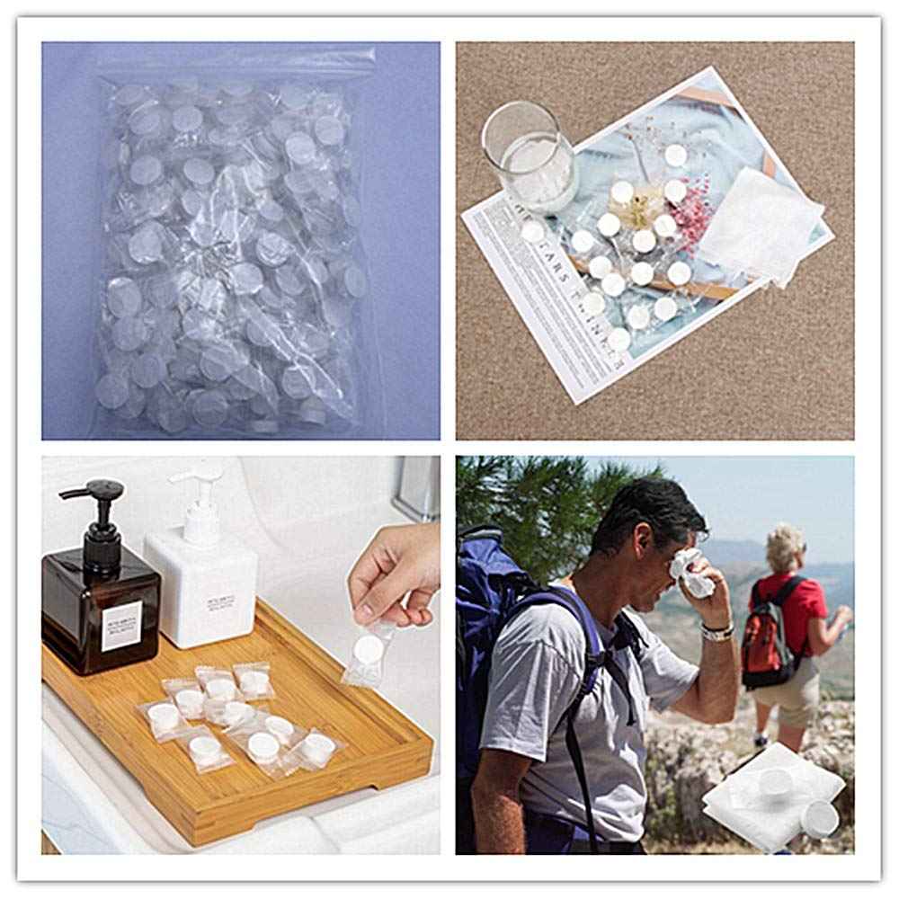 Swity Home 900 Pack Compressed Towel Coin Tissues Portable Wipe Napkin Paper Tablets Non-Woven Disposable Compressed Cotton Coin Tissue Towel Home Hand Wipes for Travel Camping Beauty Salon Outdoor