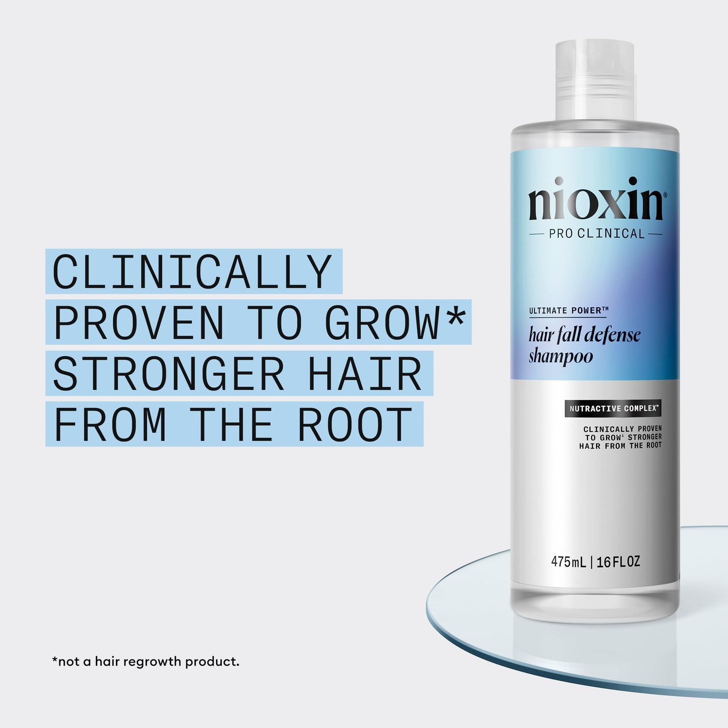 Nioxin Hair Fall Defense Shampoo | Activates Hair Follicles for Visibly Less Hair Loss| With Lauric Acid, Caffeine, Niacinamide and Sandalore| 16 Fl Oz