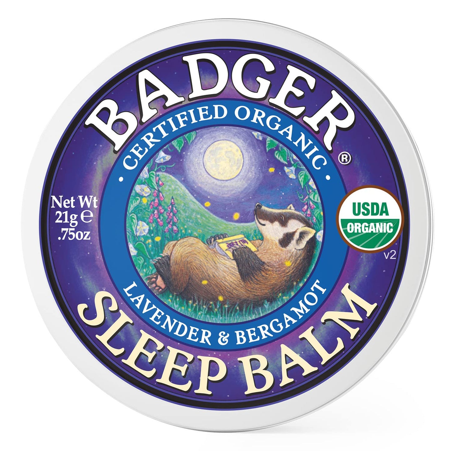 Badger - Sleep Balm, Lavender & Bergamot, Natural Sleep Balm, Scented Relaxing Balm for Children and Adults, Calming Night Balm, Organic Sleep Balm, 0.75 oz