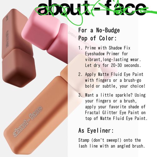 about-face Matte Fluid Eye Paint Capulets – High-Pigment Liquid Eyeshadow, Long-Lasting, No-Budge Matte Finish, Vegan & Cruelty-Free (Soft Brown)