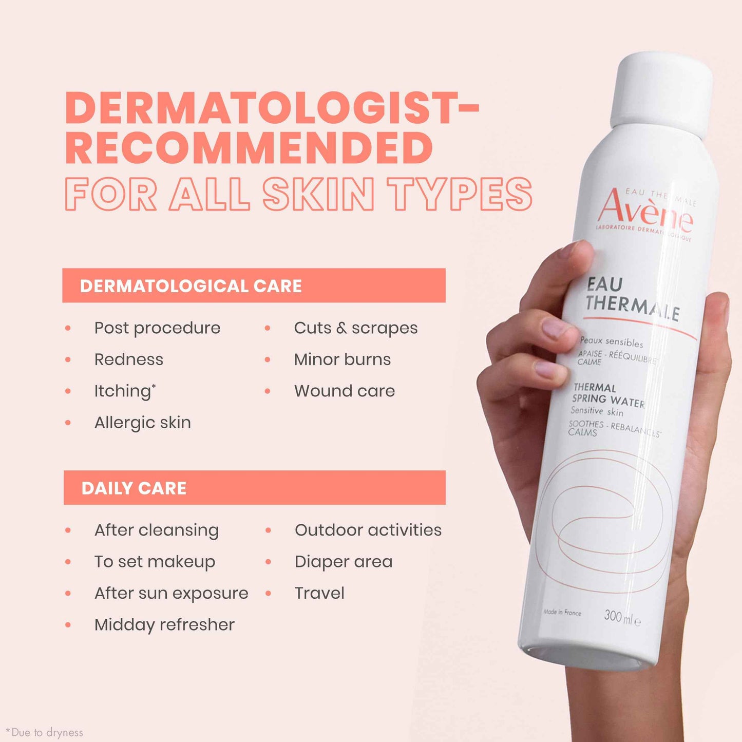 Avène Thermal Spring Water, Soothing Calming Facial Mist Spray Duo, 10.1 Oz, Set of 2