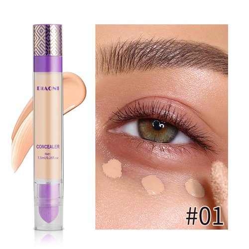 Diaoni Concealer, Diaoni Coverage Concealer, Diaoni Concealer Stick, Double-Sided Concealer with Brush,Lightweight, Long-Lasting, Waterproof, Foundation Concealer Stick (03#, 1)