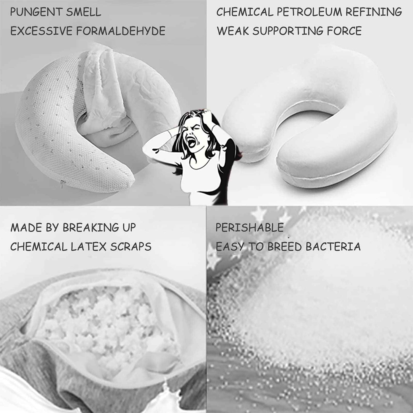 HOINCO Massage Table Massage Bed Headrest Replacement Adjustable Massage U-Shaped Pillow for Beauty Bed Universal with Elastic Memory Foam Face Pillow Set Accessories Massage Equipment