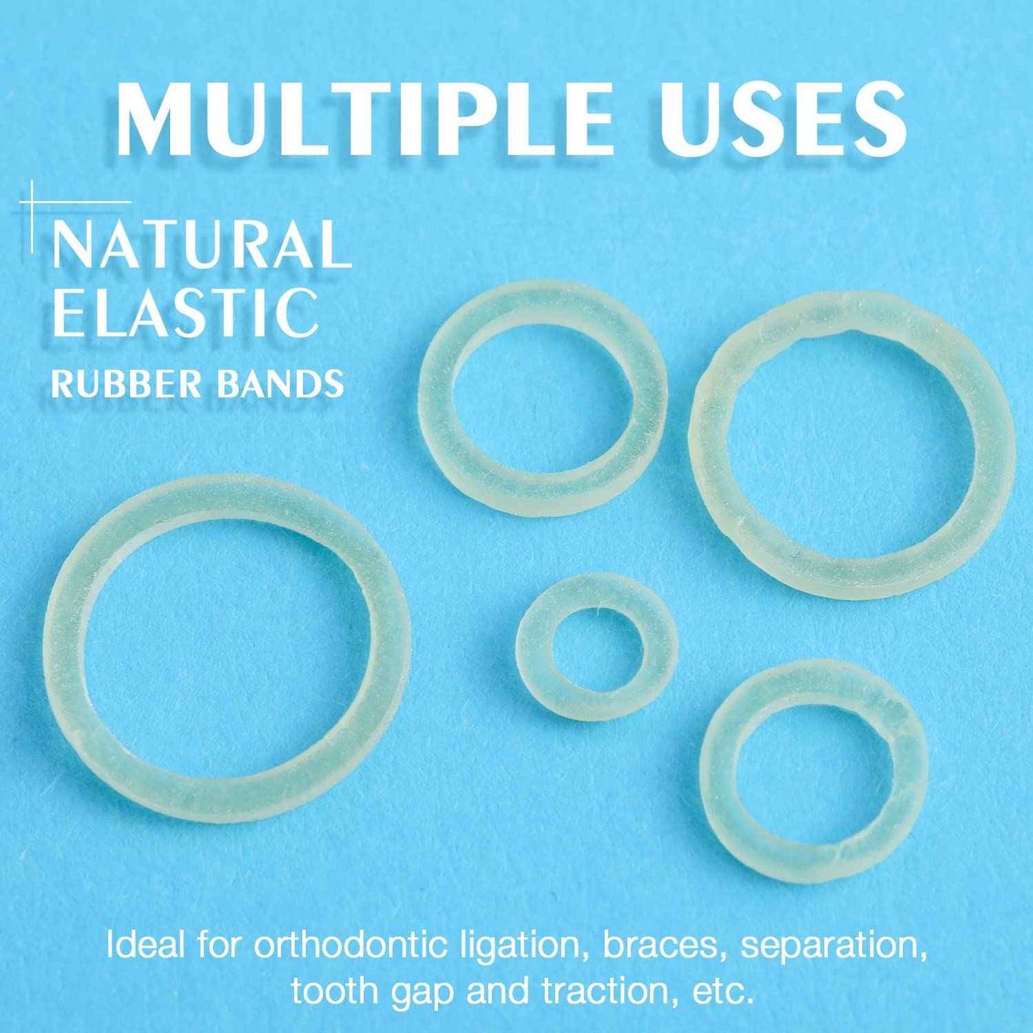 ANNWAH 500 pcs Rubber Bands for Braces,elastics for braces Fox 4.5 Ounces,Heavy Rubber Traction Bands 1/4" (100 Pieces/Pack)