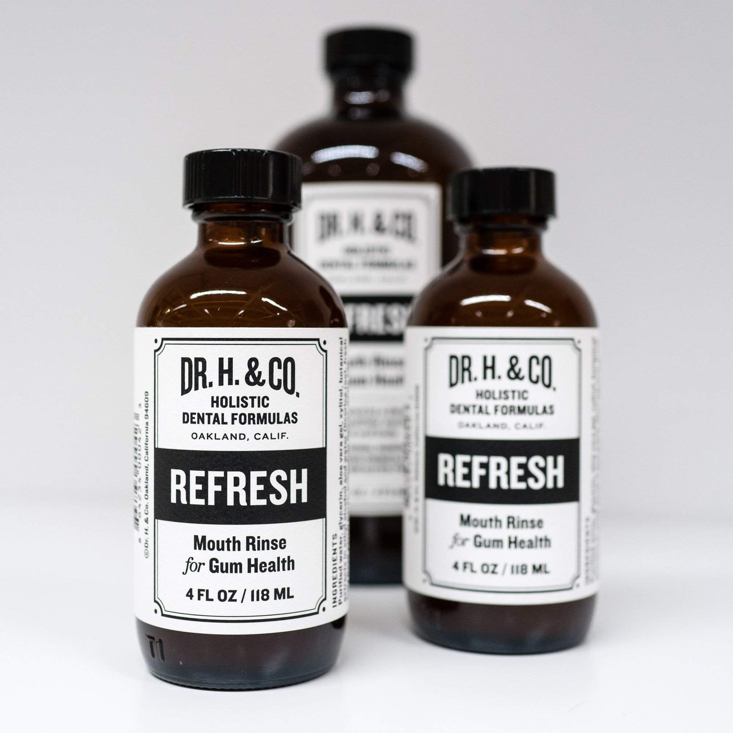 Dr. H. & Co. Dentist Formulated Refresh Mouthwash - All Natural Herbal and Holistic Mouth Rinse for Healthy Gums and Teeth (16oz)