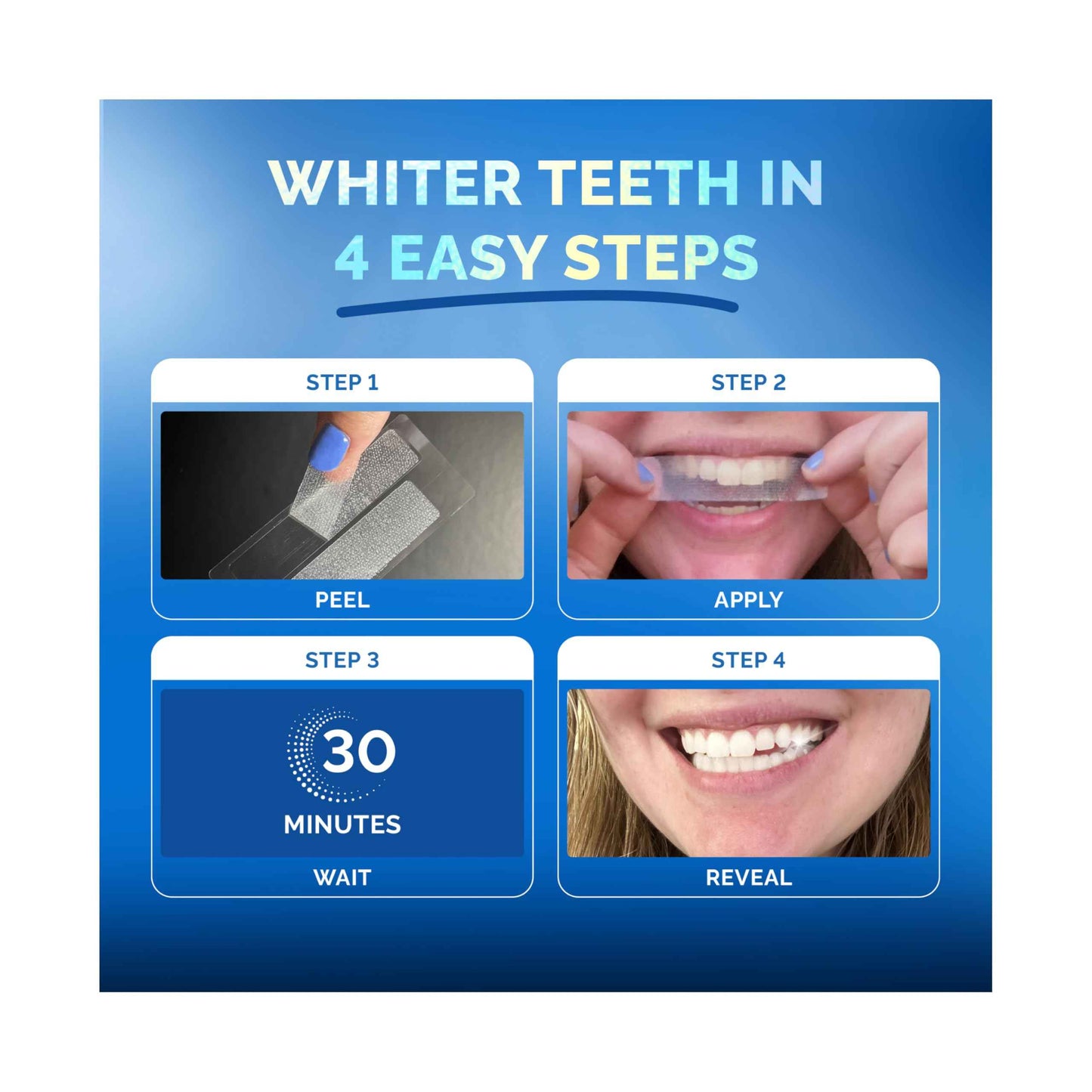 Whitening Strips for Sensitive Teeth 28 Treatments, Coconut – Enamel Safe, Peroxide-Free Coconut Teeth Whitening Strips with Natural Enzymes – Gentle White Stips for Sensitive Gums & Daily Oral Care