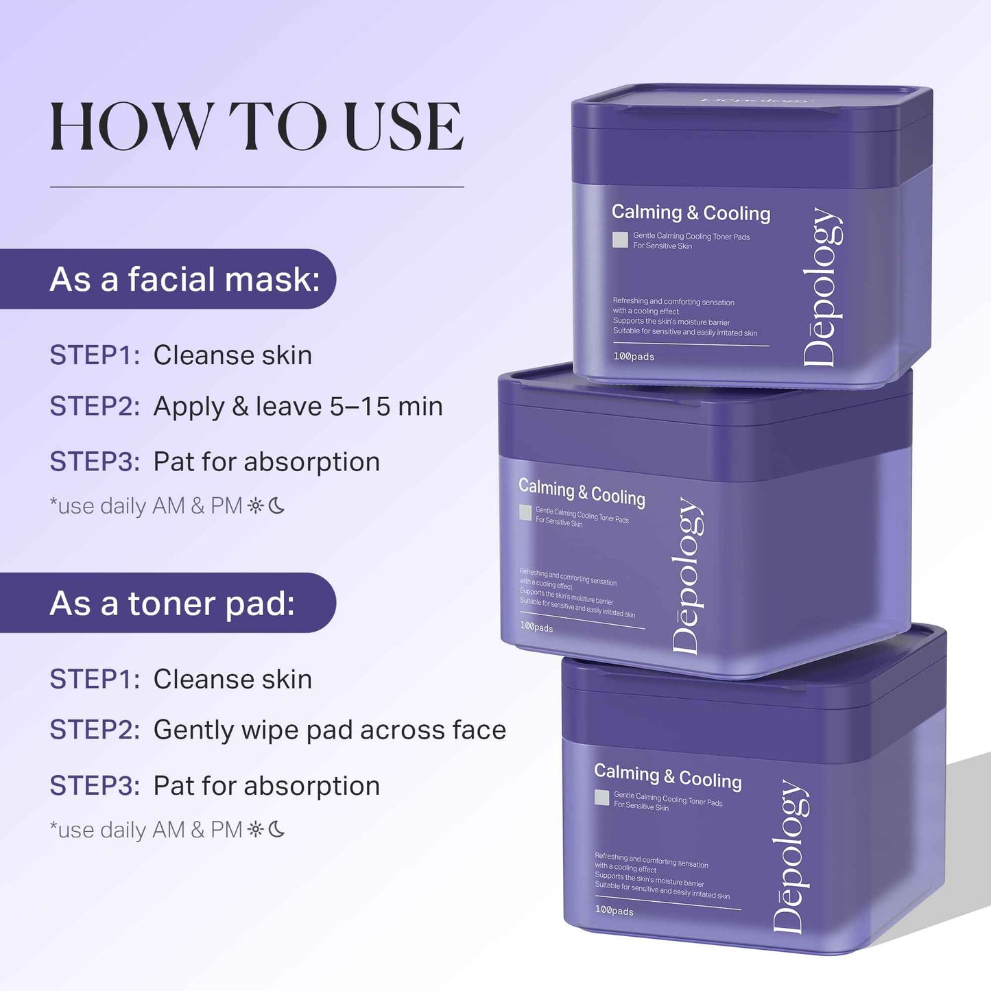 depology Blemish & Tone Toner Pads [Upgraded] – Helps Fade Dark Spots Facial Pads & Uneven Skin Tone with Lactic Acid, Bakuchiol & Centella, Daily Exfoliating for Sensitive Skin