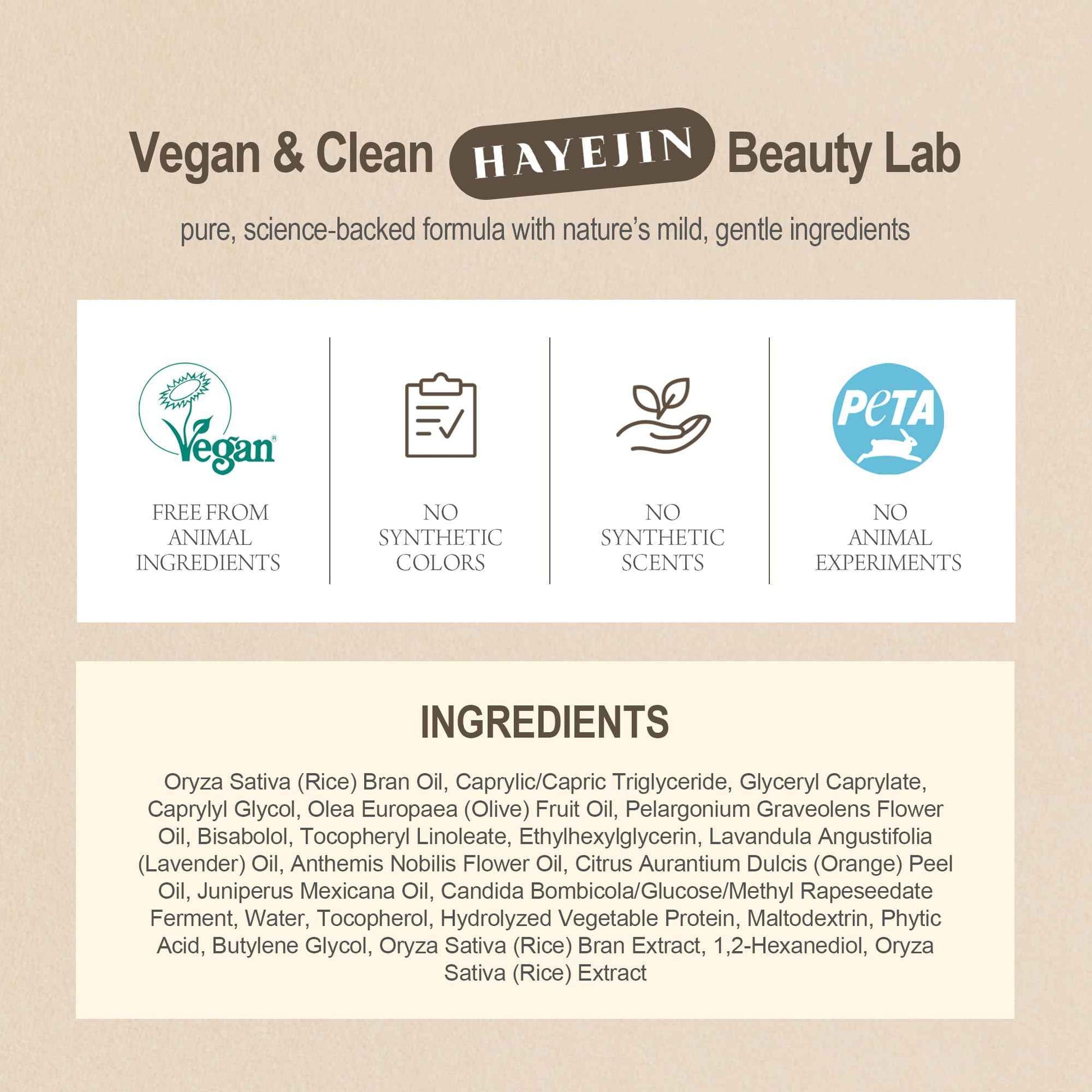 HAYEJIN Rice Bran Oil for Body | Moisturizing For Men & Women | Hydrating Body Oil w/Fermented Rice Bran Oil for Skin | Refreshing Body Oil for Dry Skin 6.76 Fl Oz