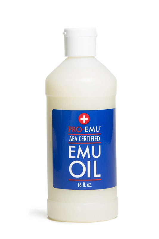 Pro Emu OIL (16oz) All Natural Emu Oil - AEA Certified - Made In USA - Best All Natural Oil for Face, Skin, Hair and Nails.