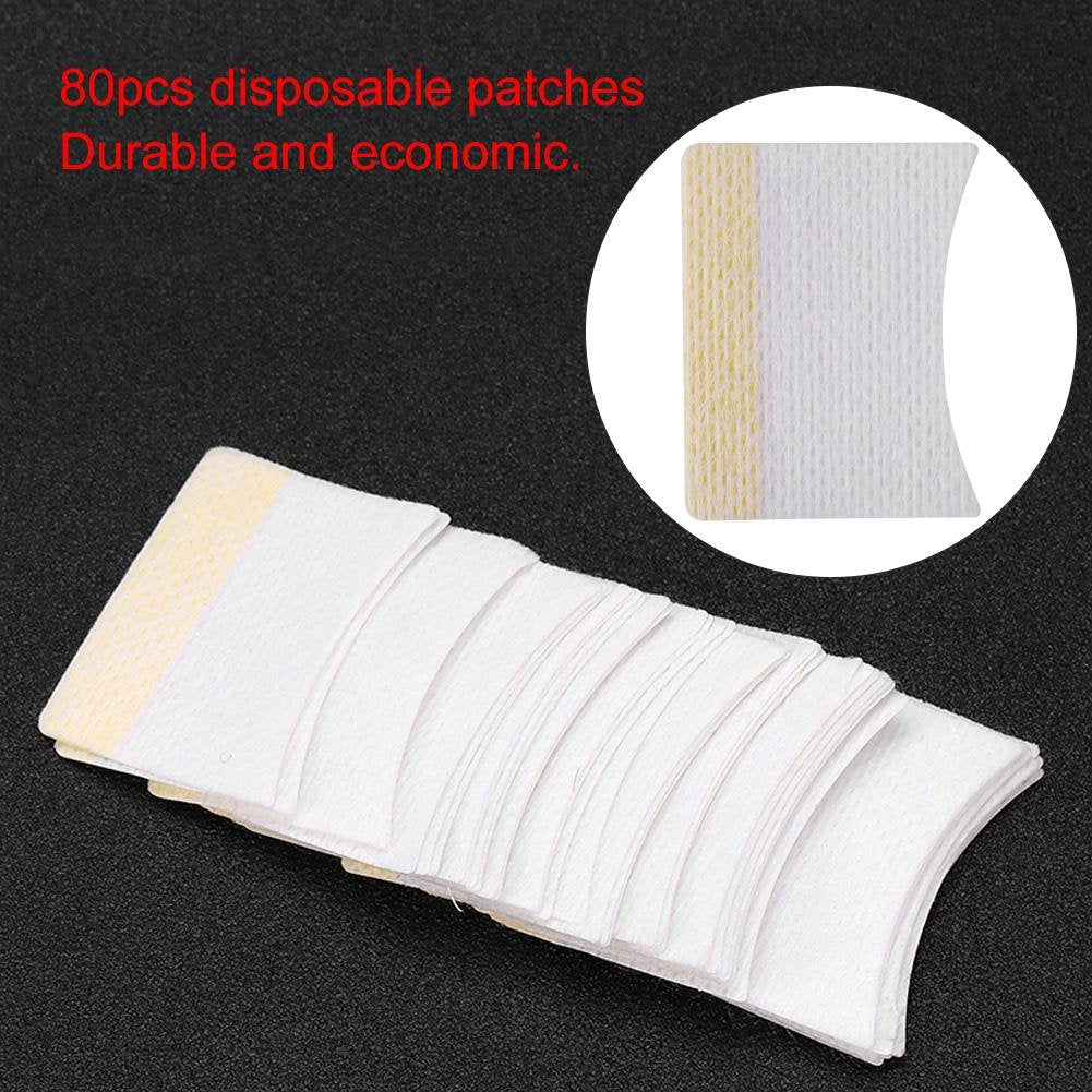 Rotekt 80pcs Cotton Disposable Eyelash Extension Patch Stickers Shield Under Pad Makeup Tool