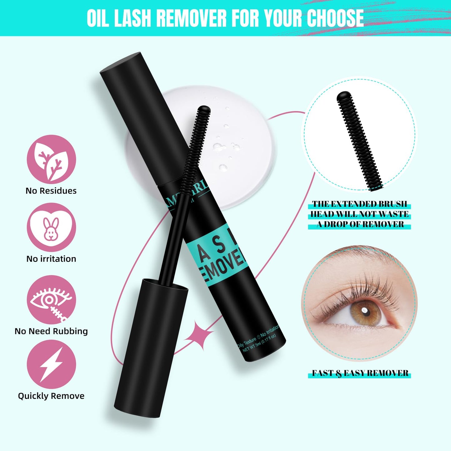 Lash Extension Kit Daybreak Lash Clusters kit Lash Bond and Seal Eyelash Remover and Lash Applicator for Diy Lash Extension Kit at Home by AMZGlRL(Daybreak,D-Mix8-16mm kit)