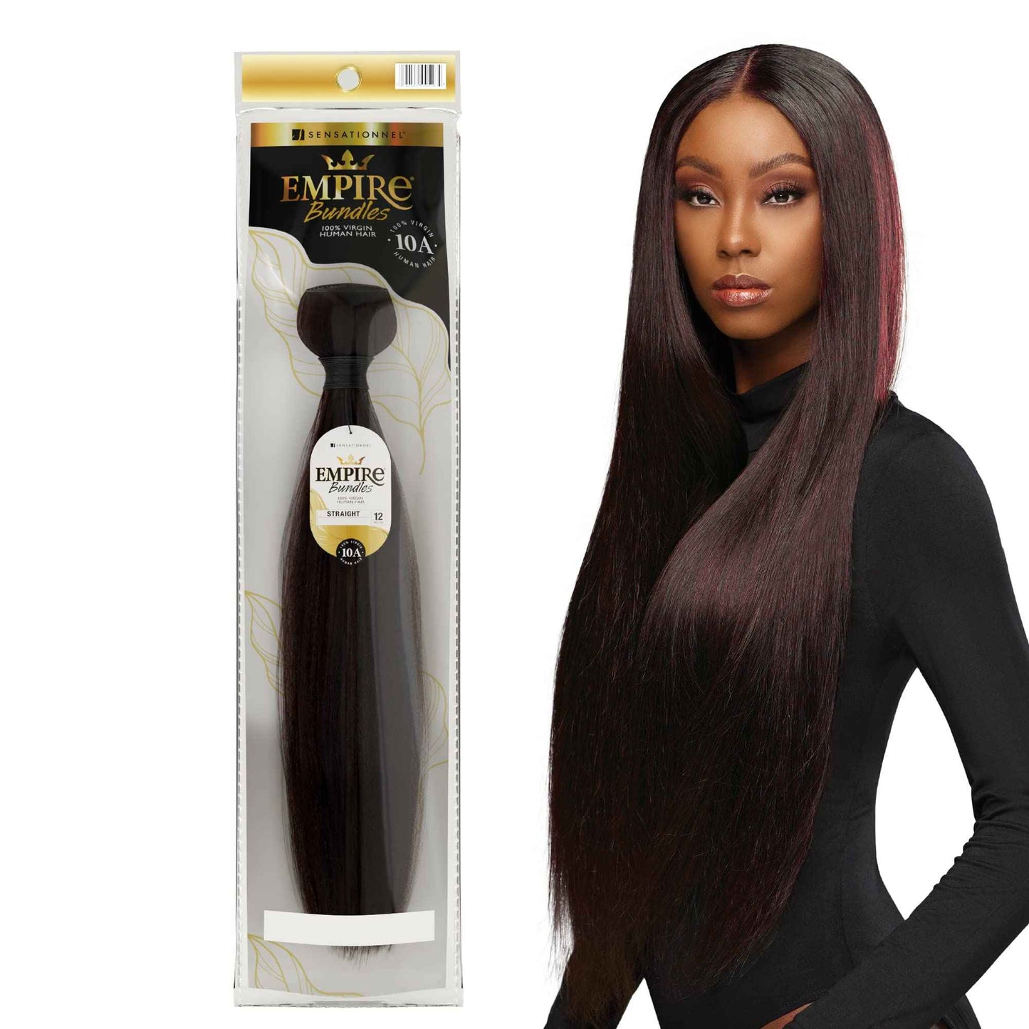 Sensationnel Empire Bundles- Straight 10a Tangle Shed Free Human Hair for Weaving and Sew in Styles - 1 pack (14 inch, NATURAL)