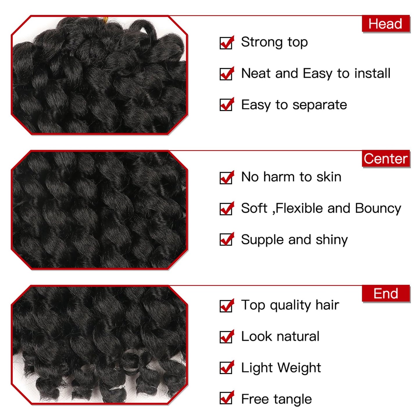 5 Packs Wand Curl Hair 8inch Jamaican Bounce Synthetic Crochet Twist Braids Hair Extension 20strands/pack Xtrend Hair (27#, 5packs/Lot)