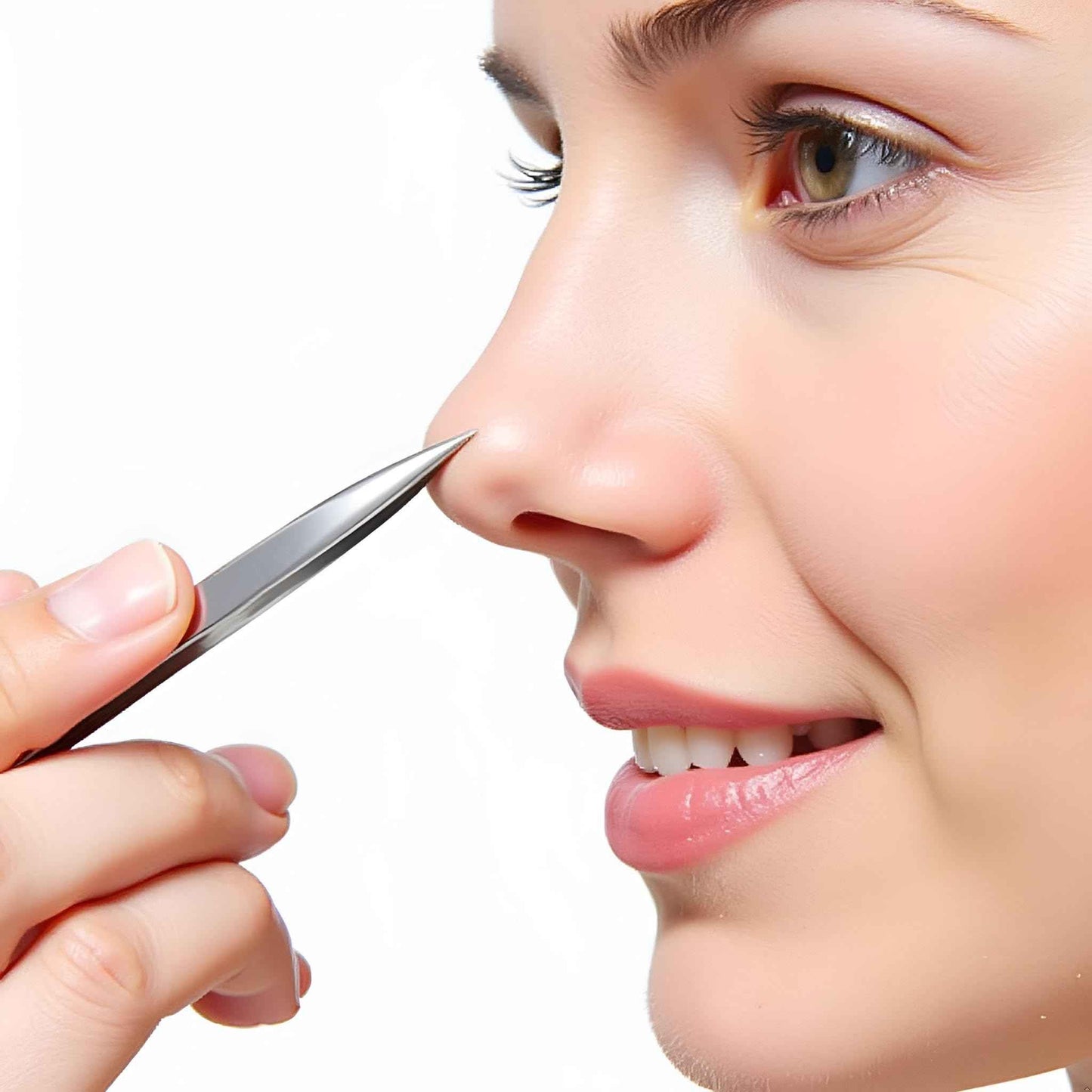 SANHOOII 4in1 Precision Stainless Steel Tweezers For Eyelash Extensions, Hair Eyebrow Remove, Blackhead removal