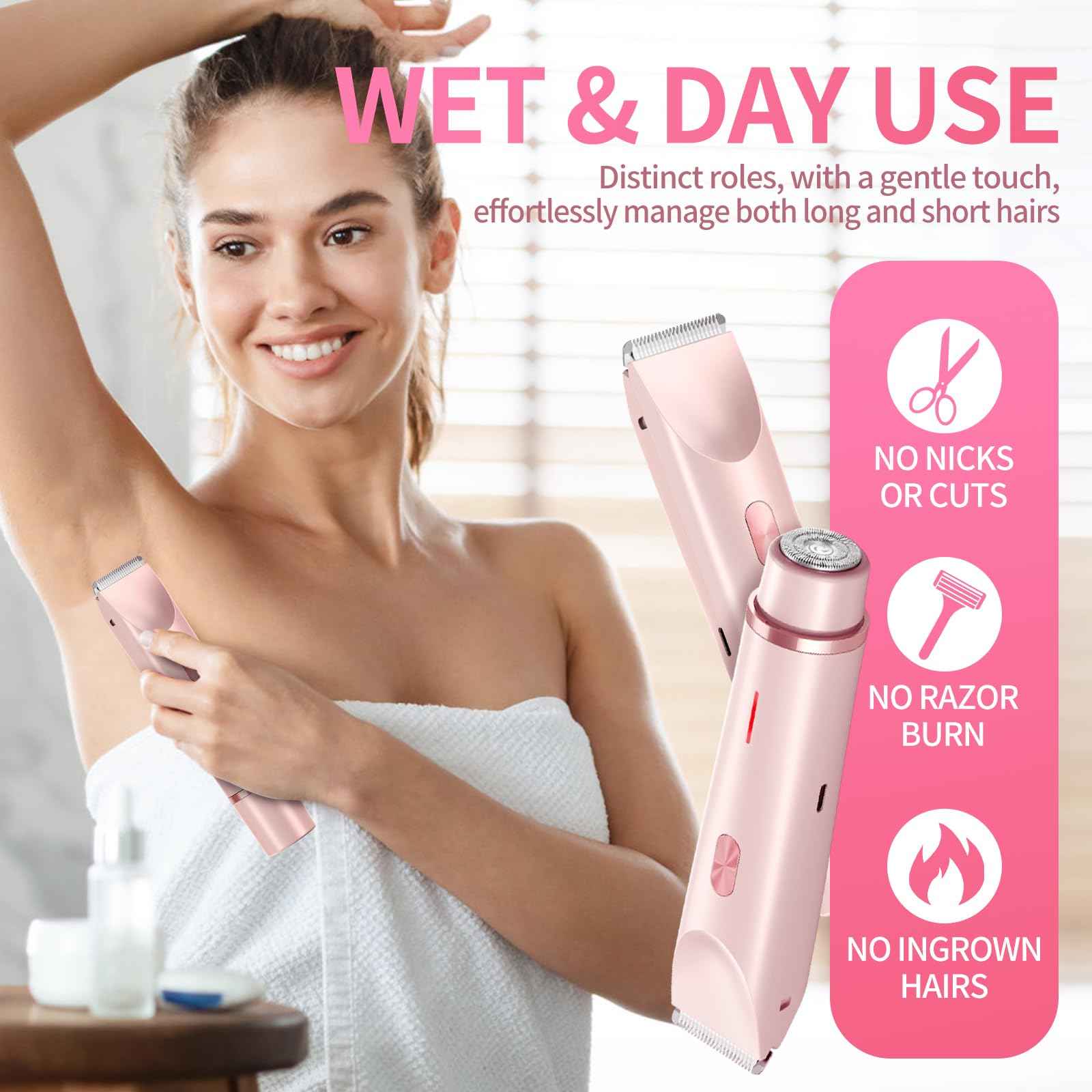 GlowShave™ -2-in-1 Women’s Body Shaver,Glow Aura Bikini Shaver