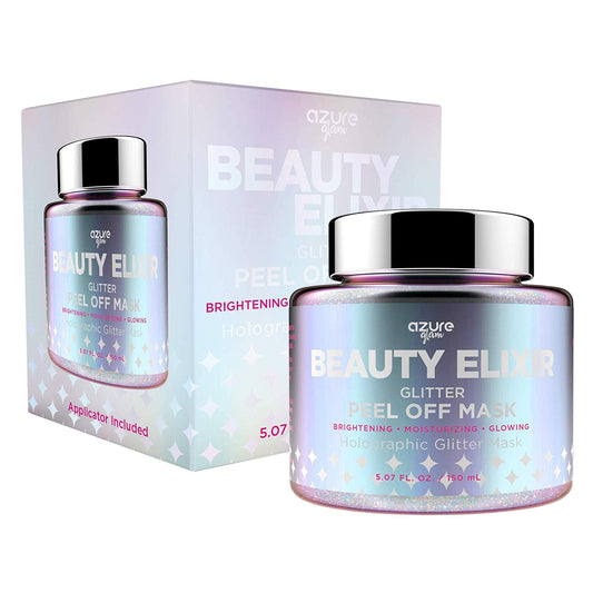 AZURE Beauty Elixir Holographic Peel Off Moisturizing Face Mask - Reduces Wrinkles, Fine Lines & Acne Scars | Removes Blackheads & Dirt and Oil | Repairs Uneven Skin Tone - 150mL / 5.07 fl.oz.