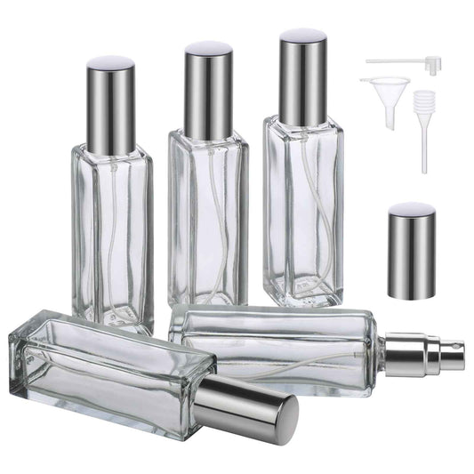 Segbeauty Travel Size Perfume Refill Bottle, 5 Set of 20ml Glass Perfume Spray Bottle Atomizer, Mini Portable Travel Cologne Dispenser Fine Mist Sprayer Toiletries Accessories Kit for Men Women