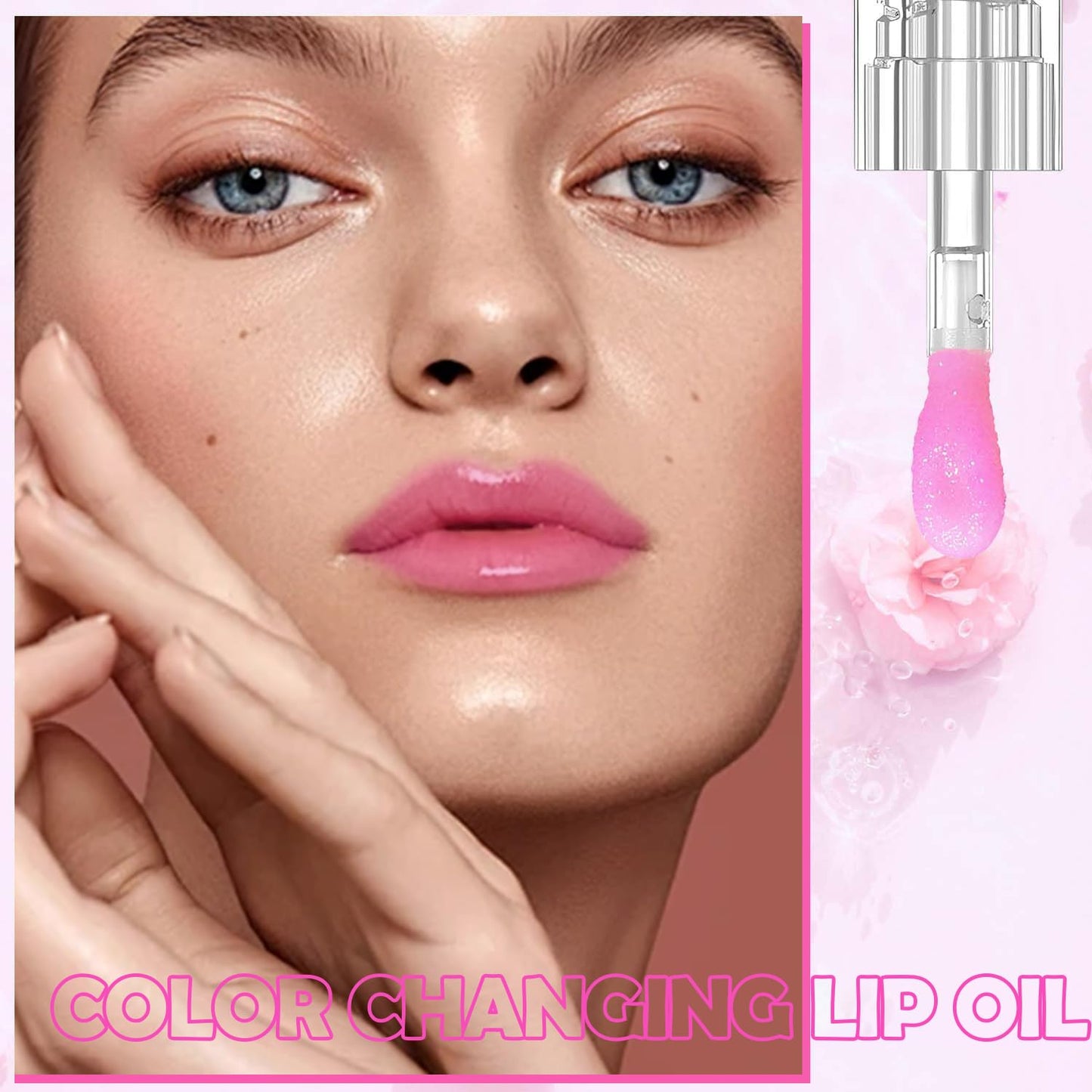 Magic Color Changing Lip Oil, Cosmetics Color Changing Lip Oil, Warm Change Hydrating Lip Gloss, Long Lasting Shimmery Lip Glow Oil, Moisturizing Non-sticky Fresh Texture Lip Oil (Set F, 1)