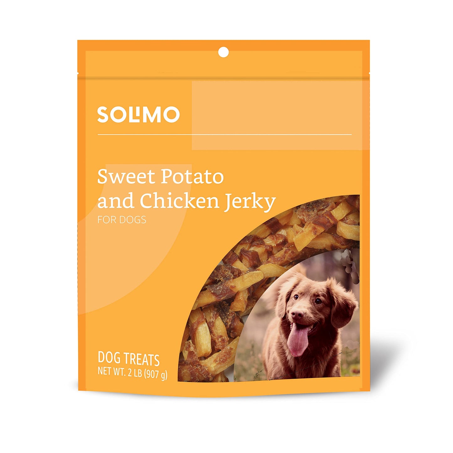 Amazon Brand - Solimo Sweet Potato & Chicken Jerky Dog Treats, 2 pounds