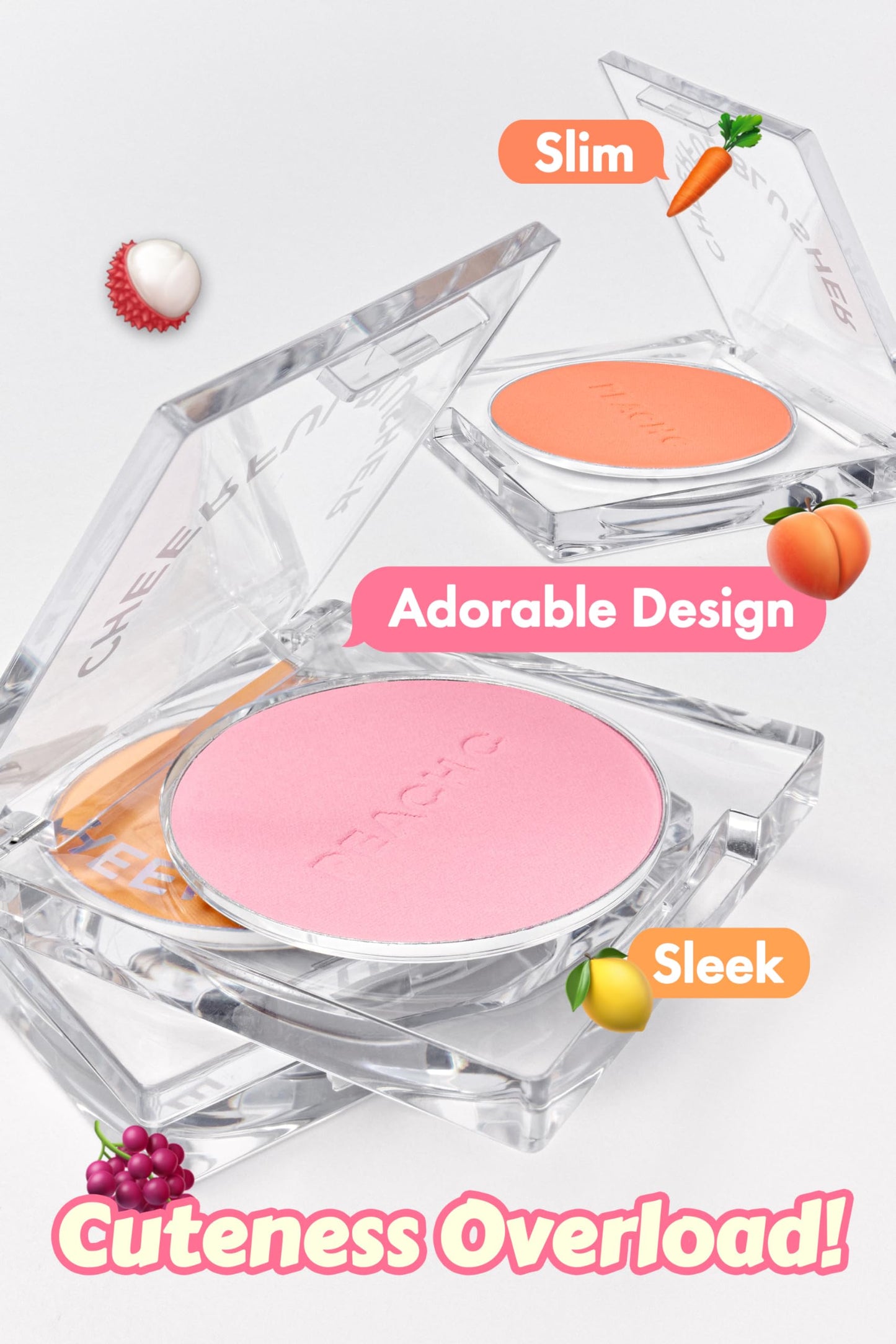 PEACH C Cheerful Blusher | Lavender Purple Blush for Cheeks Powder Makeup | Korean Makeup Creamy Blush Powder | Fine Pigmented Blush | Powder Compact Make Up Blush 0.14 Oz. (05 Mulberryful)