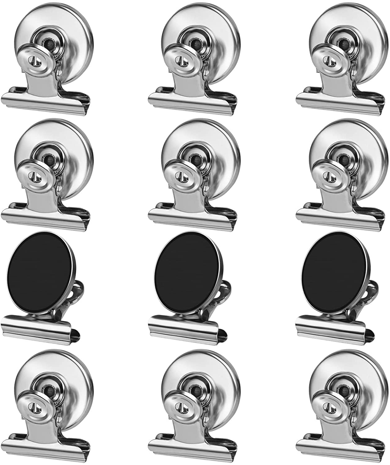 Grtard 12pack Fridge Magnets Refrigerator Magnets Magnetic Clips Heavy Duty Detailed List Display Paper Fasteners on Home& Office& Teaching