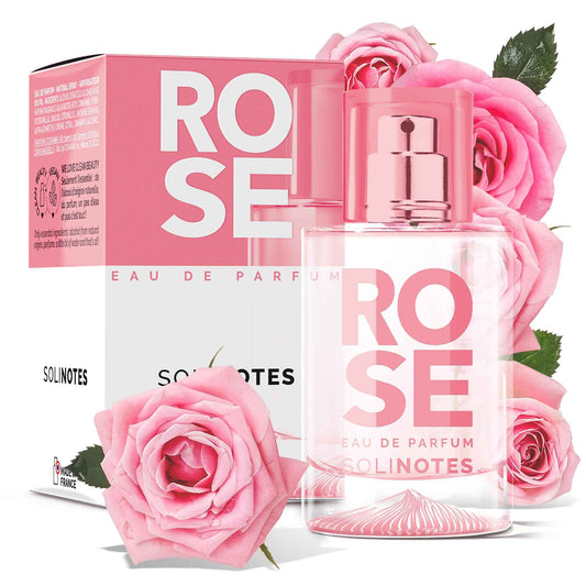 Solinotes Rose Perfume for Women, 1.7 Fl Oz/ 50 ML Eau De Parfum, Delicate Floral and Soothing Scent with Premium Ingredients - Clean Perfume, Cruelty Free, Vegan, Made in France