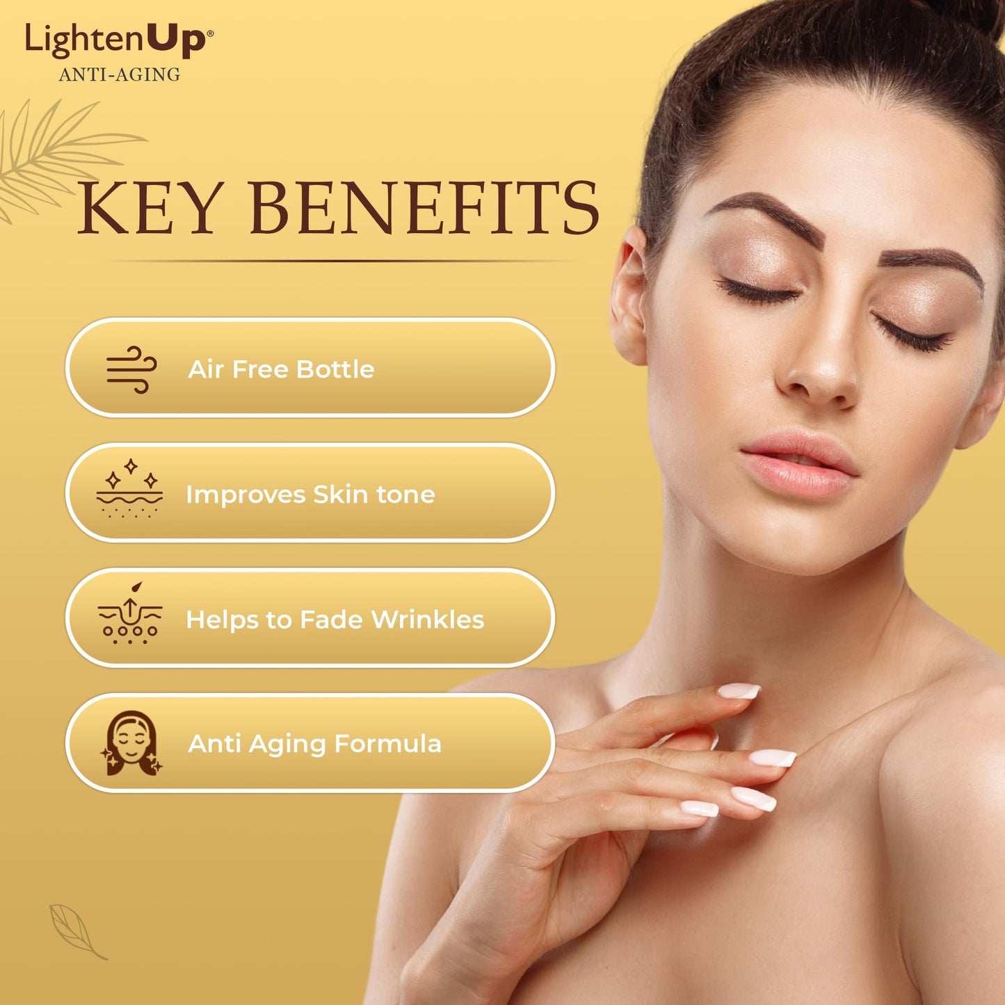 LightenUp Anti-Aging Body Lotion 400ml - Brightening Body Lotion with Argan Oil and Shea Butter