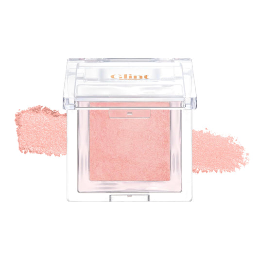 Glint Baked Blush (Melon Bite, 0.08oz) - Long-Lasting, All-Day Face Blush Powder for a Natural Look. Korean Skin Care, Korean Makeup. Blendable Color for Eyes, Cheeks & Body.