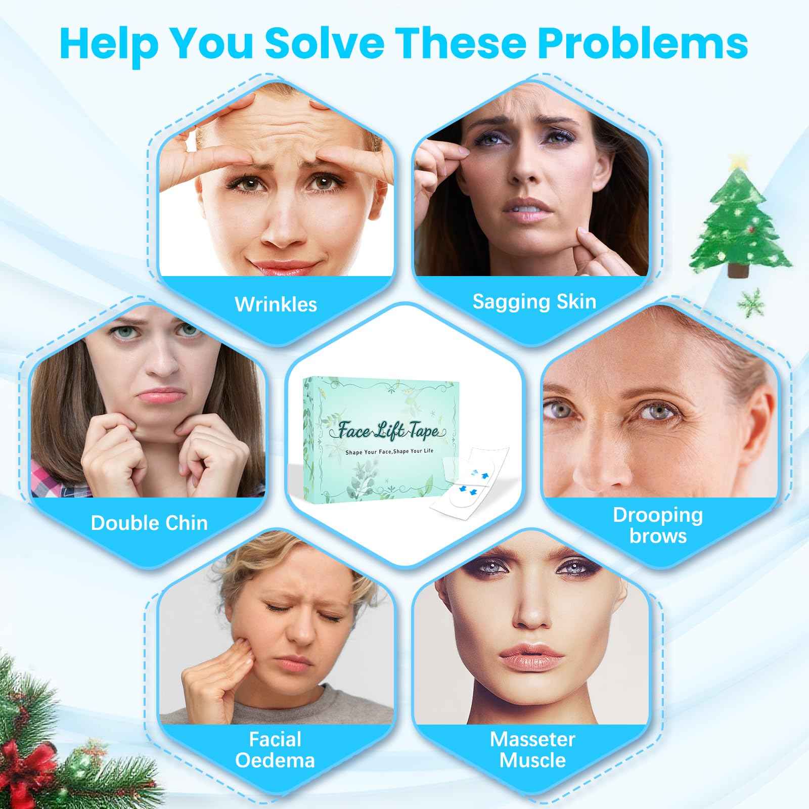 Face Lift Tape, Facelift Tape for Face Invisible, Neck Tape Lift Turkey Neck Skin Tape Facial Tapes for Lifting Loose Sagging Skin, Wrinkles, Jowls, Eyes, Cheek, Double Chin (1 Count (Pack of 200))