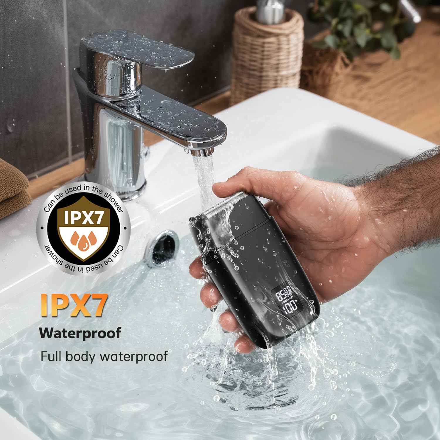 Foil Shavers for Men, Electric Razors for Close Shaving Face with High Speed 3 Floating Blade Heads, USB C Fast Rechargeable Foil Shaver IPX7 Waterproof Wet Dry Travel Locked/Led Display