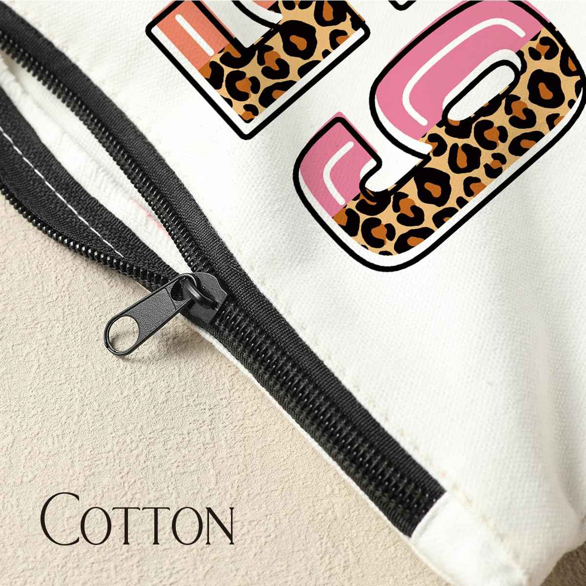 NBIAN 65th Birthday Cosmetic Bag, Leopard Print Makeup Bag, Perfect Travel Accessories for Women