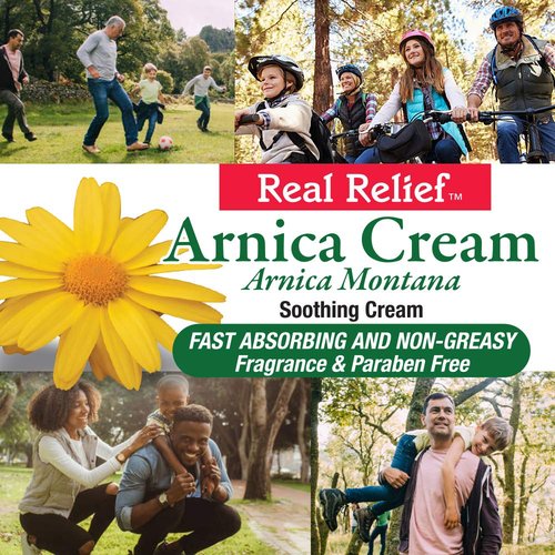 Arnica Cream Natural, Soothing, Non Greasy and Unscented Pain Relief Cream, 4 oz (Pack of 1)