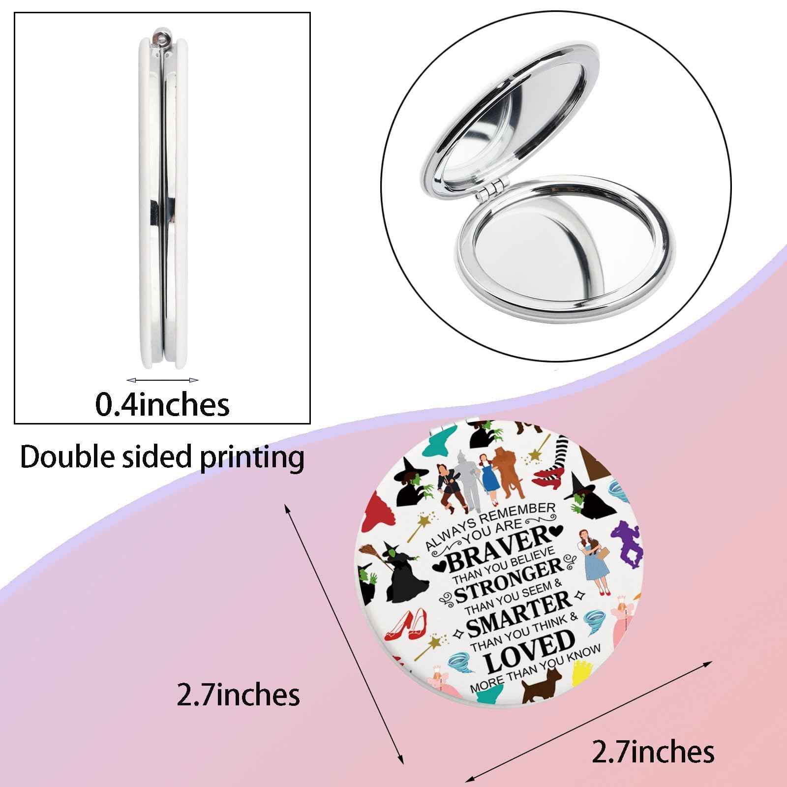 WSNANG Movie Inspired Travel Makeup Mirror Ruby Fans Gift Movie Character Compact Pocket Mirror Gifts for Movie Lover (W O Mirror-T)