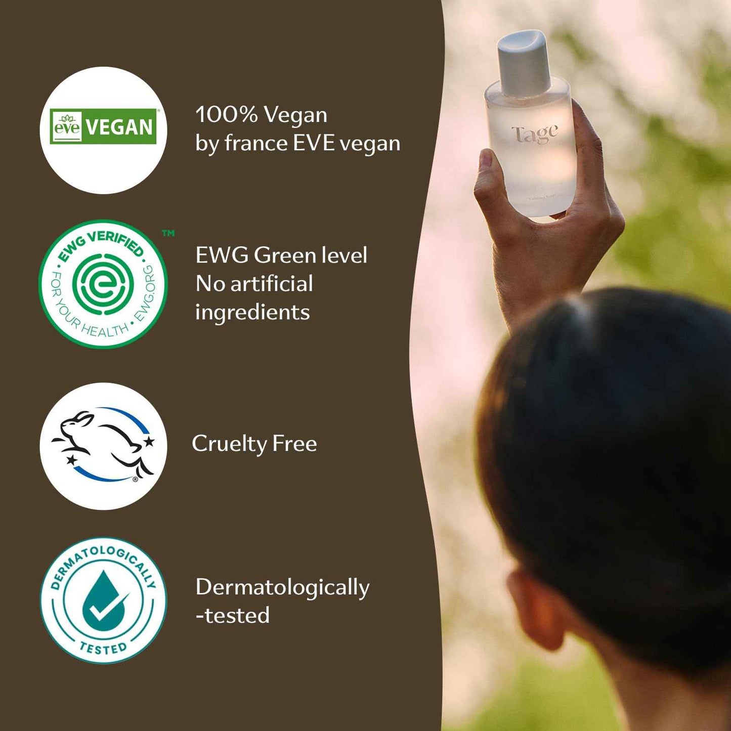 Tage Calming Toner, Soothe Sensitive and Irritated Skin,Korean Skin Care, Cypress Water, Vegan, Not Tested on Animals, (3.38fl.oz /100ml)