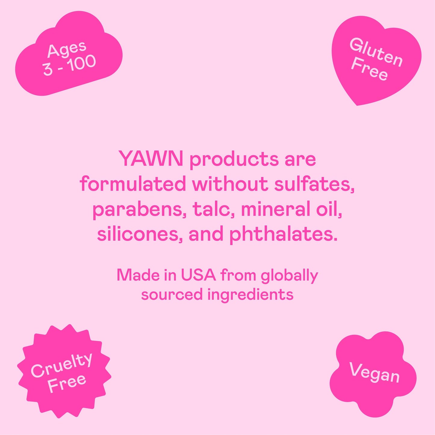 YAWN Makeup & Skincare Kit for Kids | Non-Toxic, Vegan, Cruelty Free, Talc Free | Lip Balm, Tinted Face Multi-Stick for Lips & Cheeks, and Universal Body Balm Stick | For Kids 3+ | Made in USA