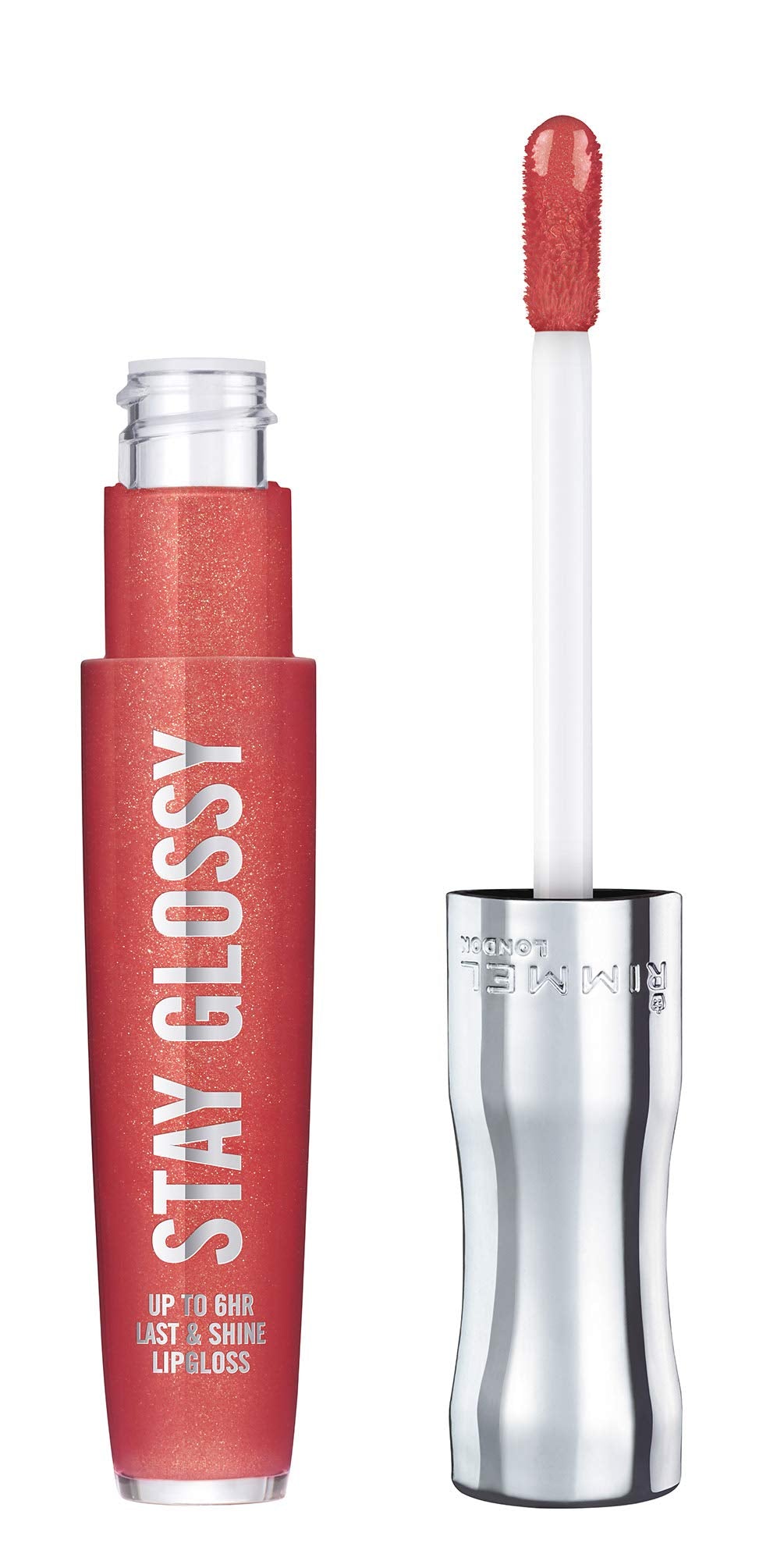 Rimmel Stay Glossy Lip Gloss Bundle - 640 All Day Seduction & 030 Cake for Breakfast, 18oz Each