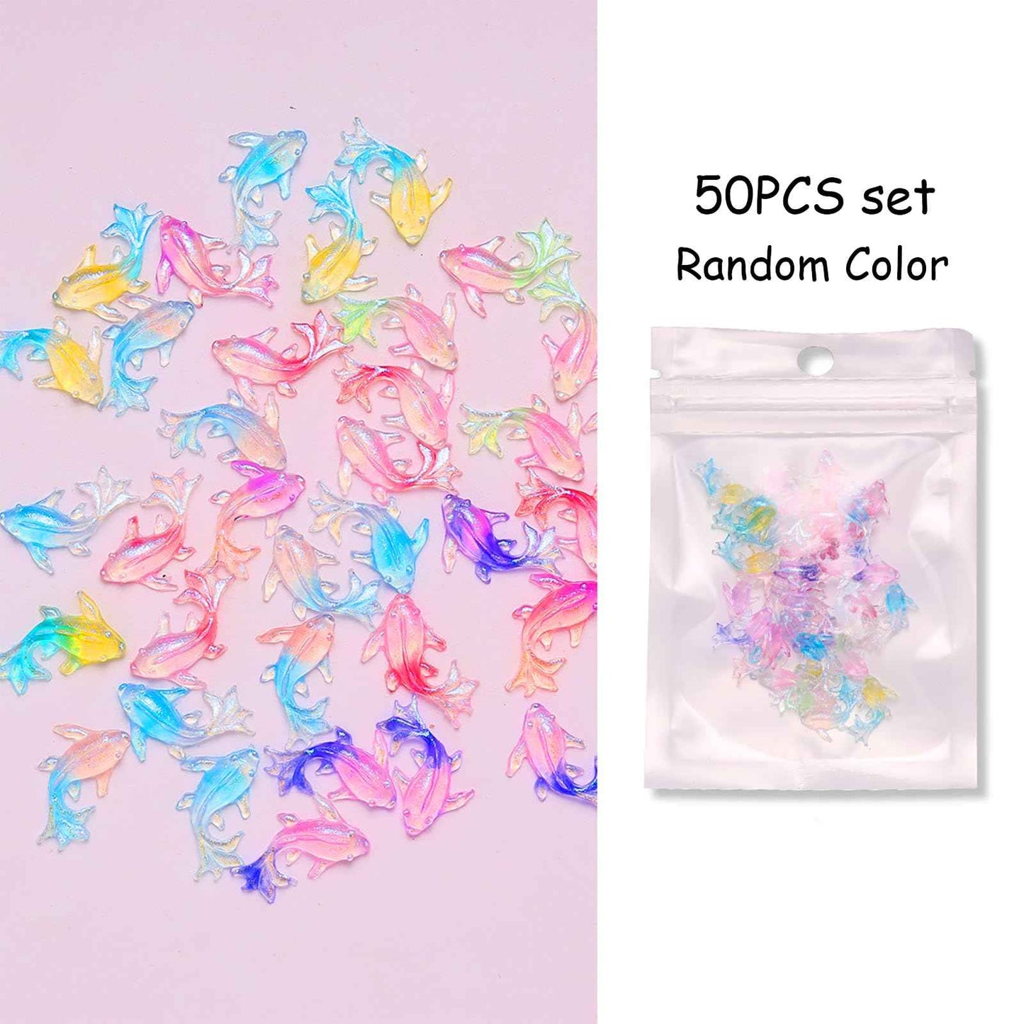 3D Nail Charms Mushroom Nail Parts Accessories Kawaii DIY Nail Art Decoration (Fish)