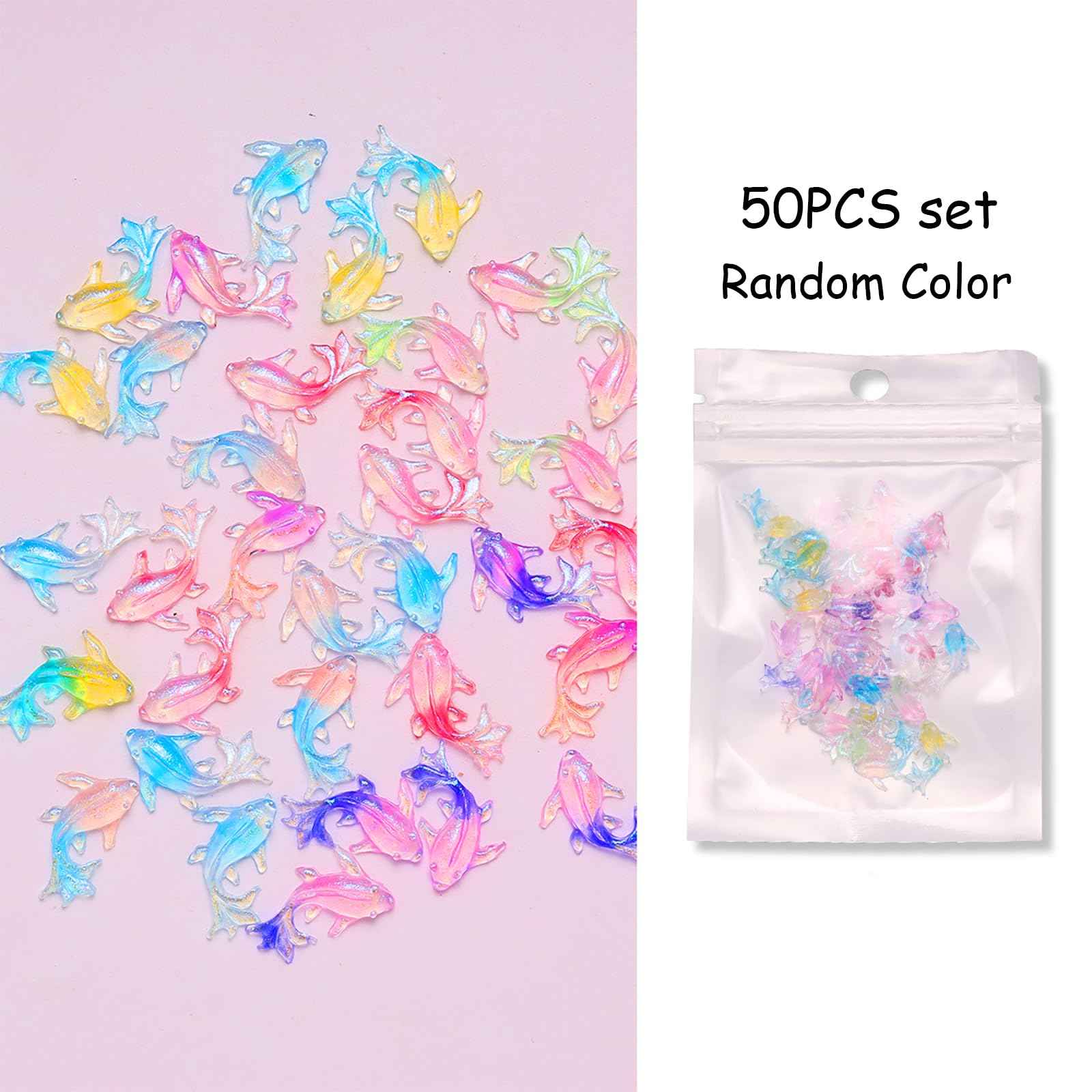 3D Nail Charms Mushroom Nail Parts Accessories Kawaii DIY Nail Art Decoration (Fish)