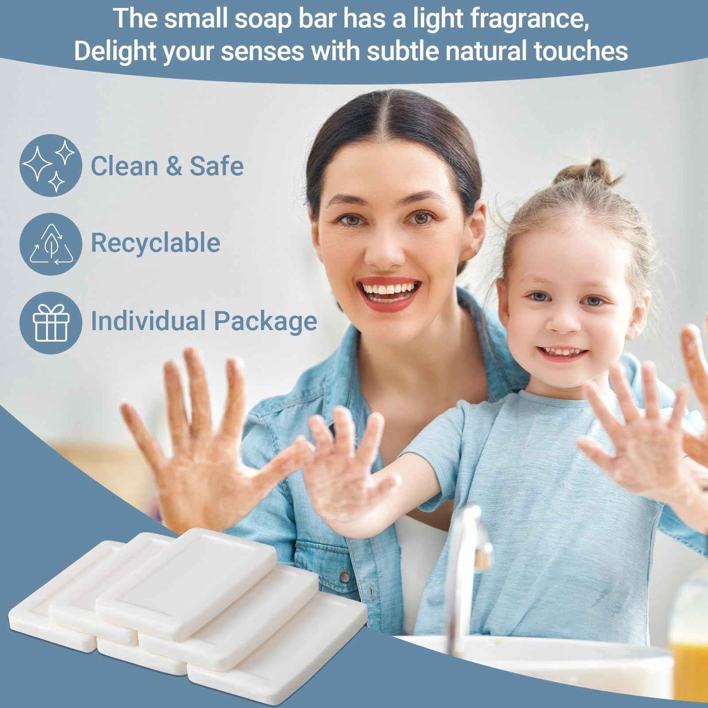 Kacctyen 300 Pcs 0.35oz Mini Bar Soap Bulk Individually Wrapped Bulk Hand Hotel Soap Bars Travel Size Toiletries for Hospitality Guest Bathroom Vacation Rentals