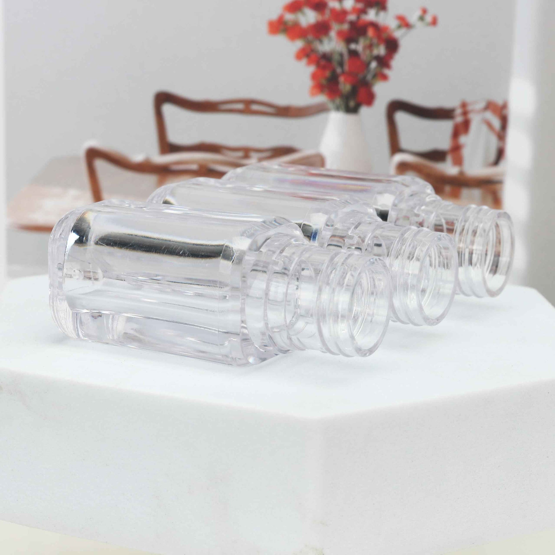 COSIDEA 16pcs Silver 5ml Square big wand lip gloss tubes for DIY lipgloss containers tubes with large doe foot applicator